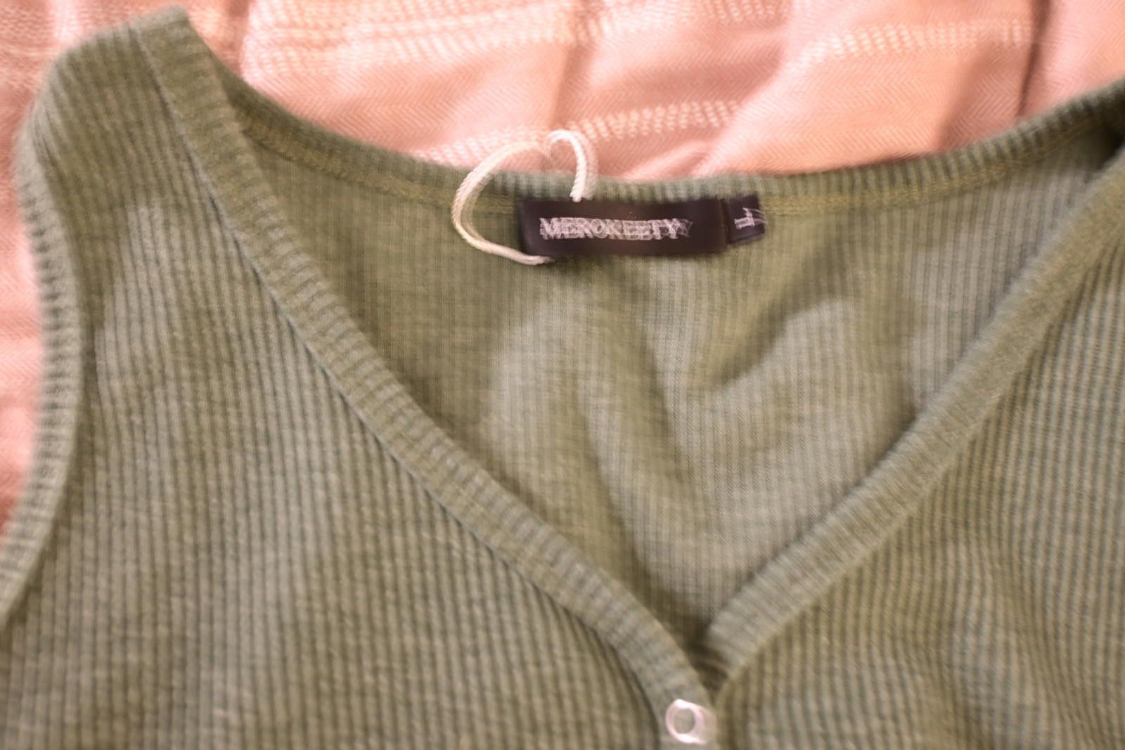 Other Merokeety Green Sleeveless Ribbed Tank Top w Button Detail L Size L / US 10 / IT 46 - 5 Thumbnail