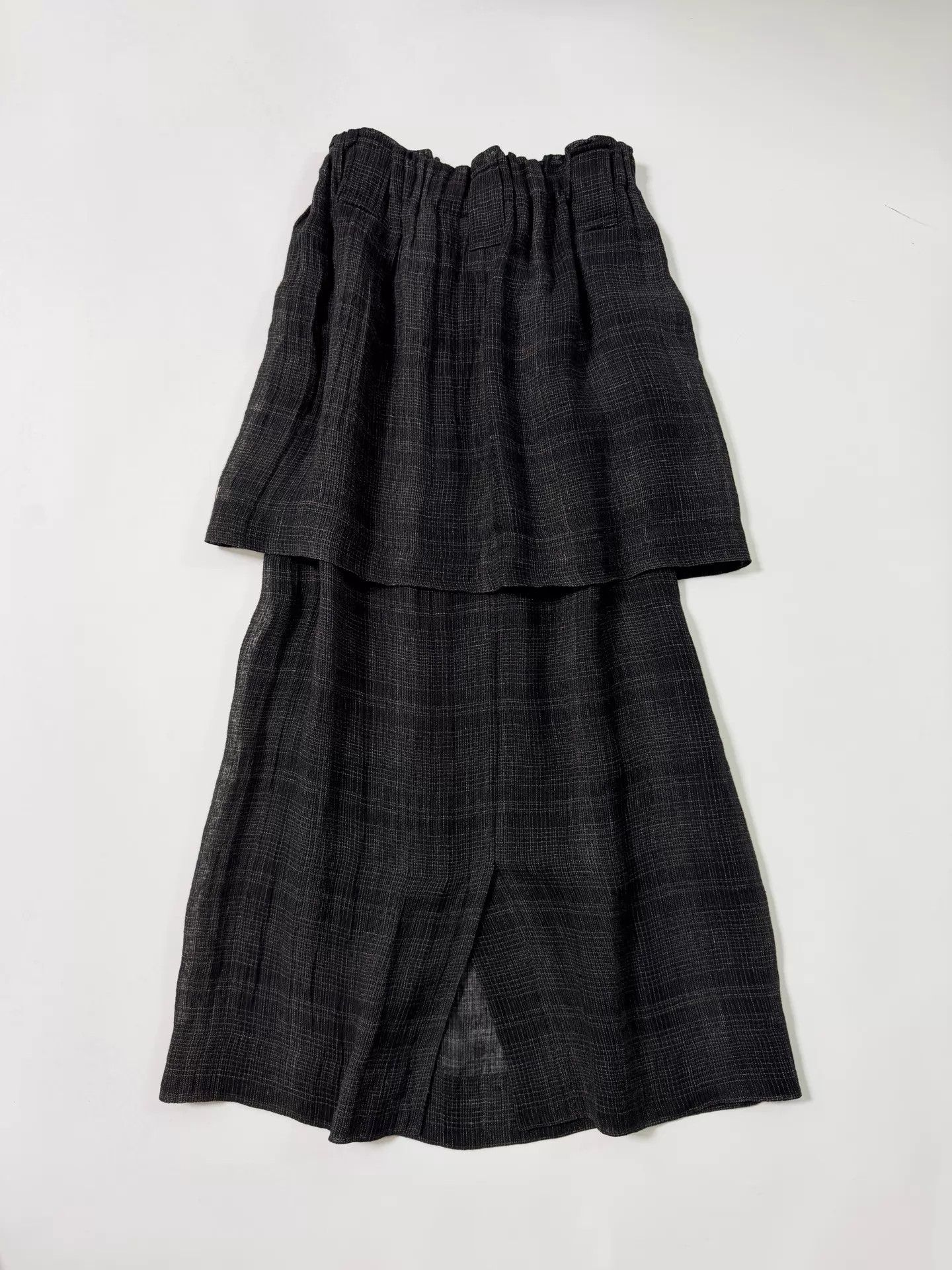 Issey Miyake Issey Miyake 1996 Permanent Double Linen Bamboo Skirt M Size 27" / US 4 / IT 40 - 3 Thumbnail