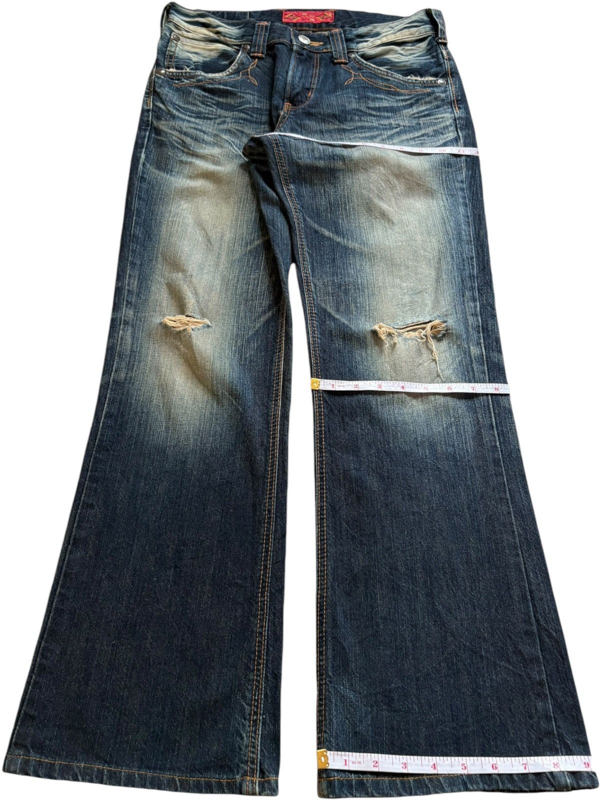 Edwin × Japanese Brand Exclusive Vintage Edwin XV Rusty Wash Bootcut Flare Jeans Size US 31 - 14 Thumbnail