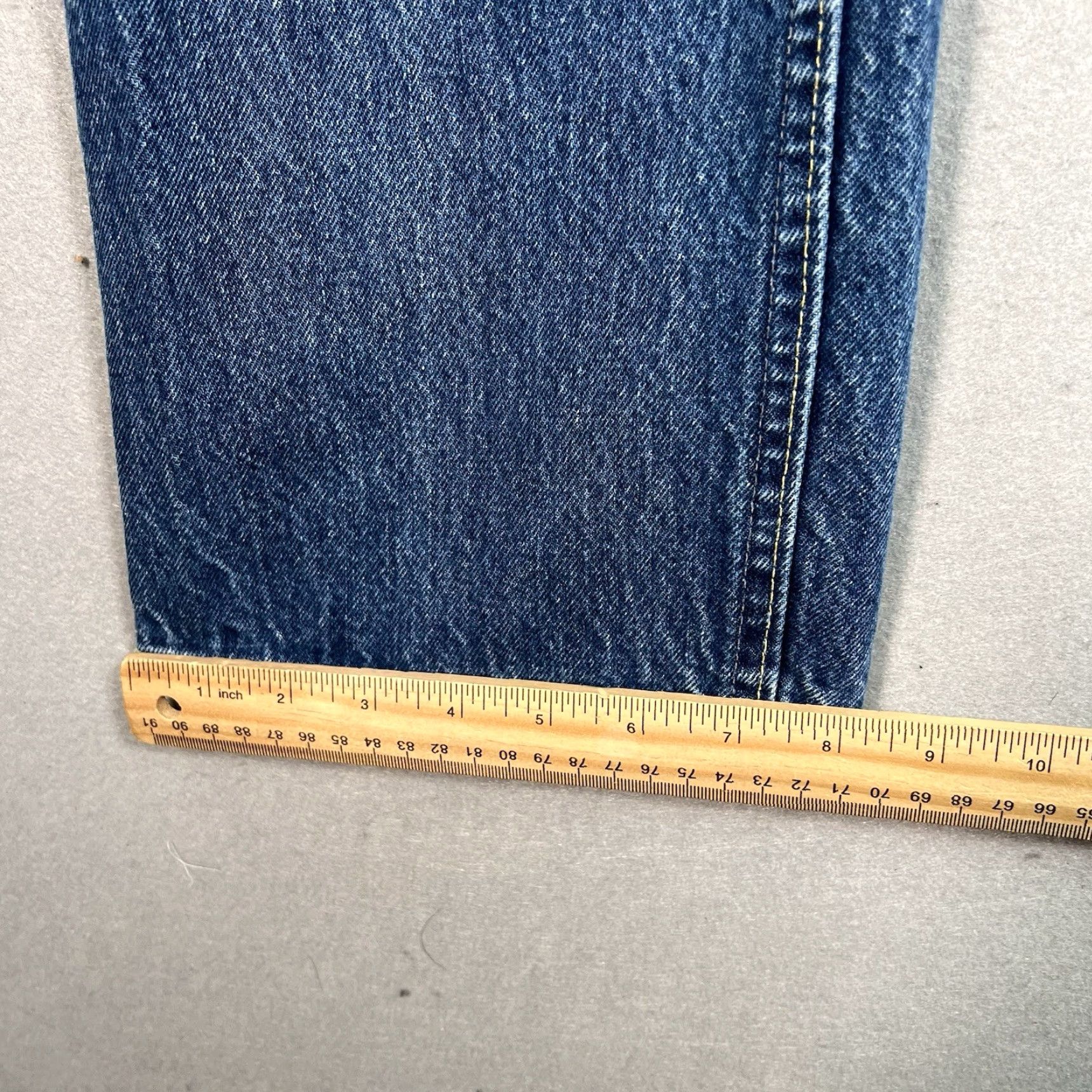Lee VINTAGE Lee Jeans Womens 16P Blue Denim Dark Wash Straight Leg Made In USA Jeans Women 16P Dark Wash Denim Straight Inseam 29in Size 38" / US 16 / IT 52 - 6 Thumbnail
