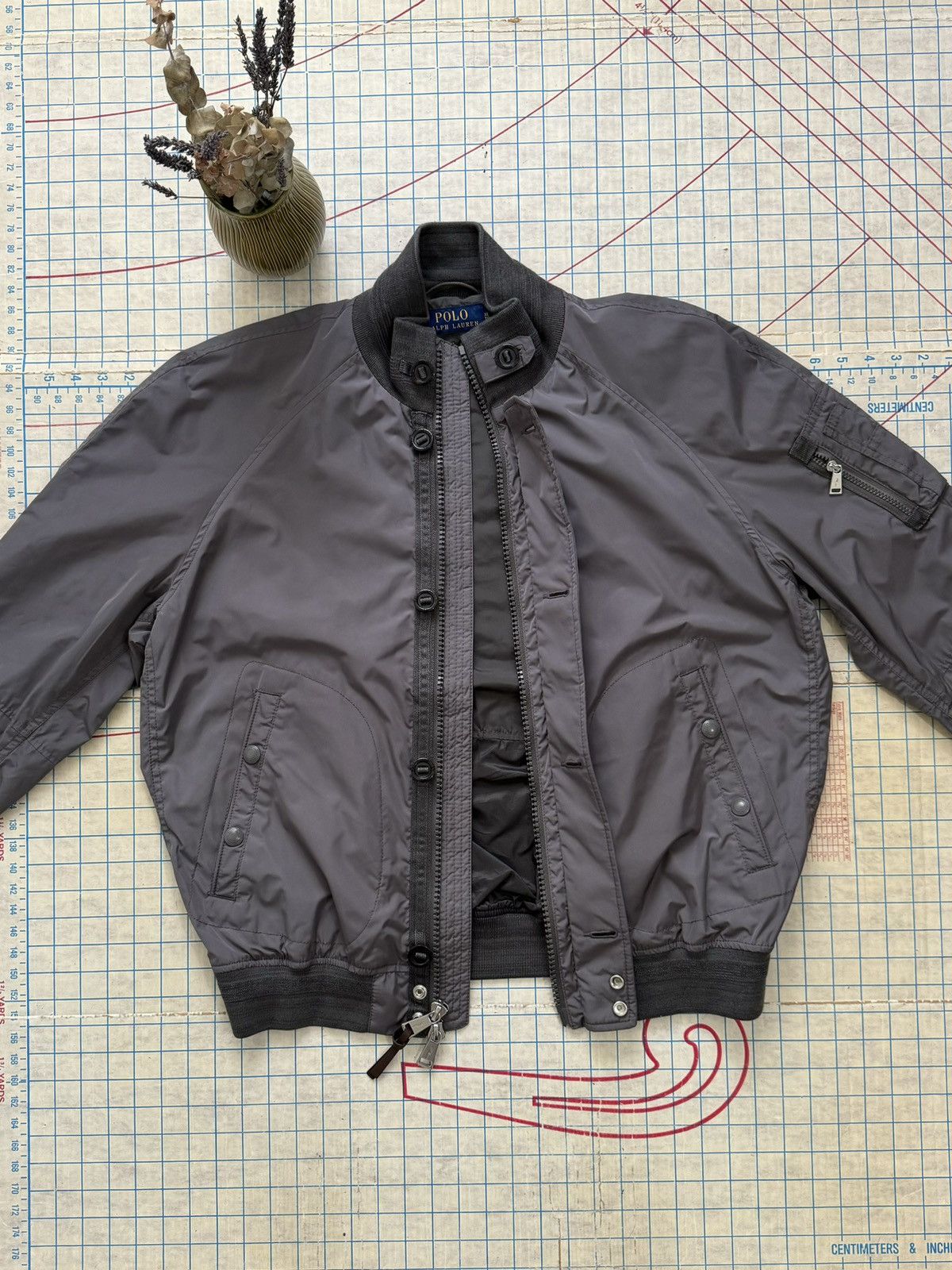 Polo Ralph Lauren Polo Ralph Lauren MA-1 Bomber Jacket Gray Size XL Mens Size US XL / EU 56 / 4 - 5 Thumbnail