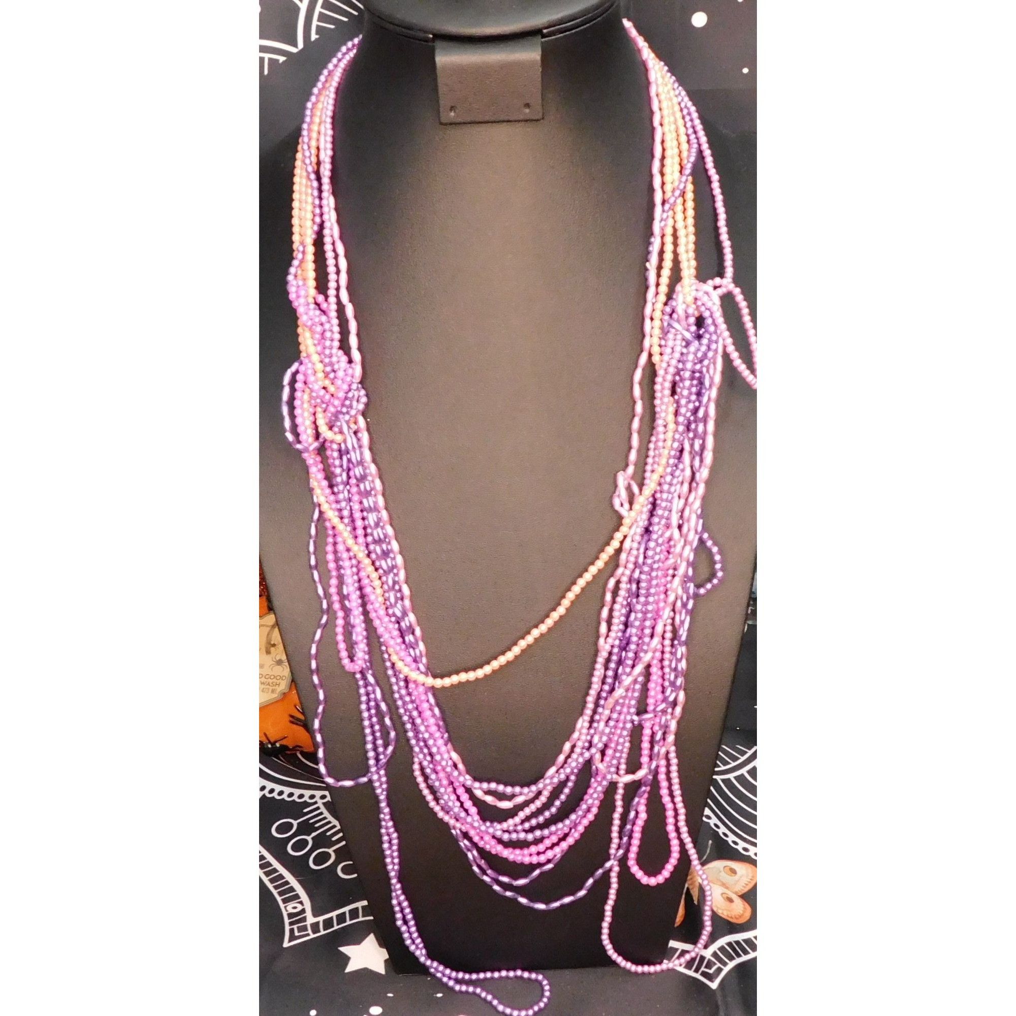 Other Mermaidcore Purple Faux Pearl Beaded Layered Necklace Size ONE SIZE - 3 Thumbnail