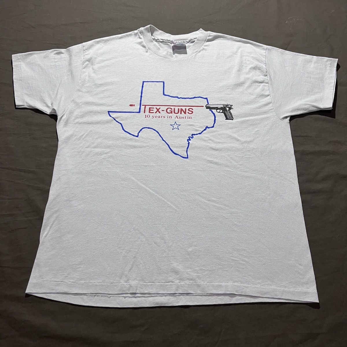 Vintage Vintage 90s TEX - GUNS Promo Tee XL graphic streetwear Size US XL / EU 56 / 4 - 2 Thumbnail