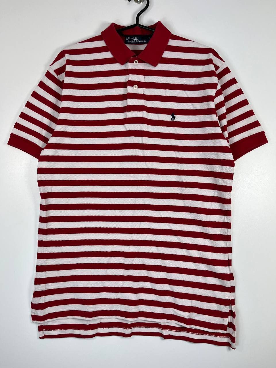 Polo Ralph Lauren Polo Ralph Lauren Striped Polo Shirt Red White Short Size M Size US M / EU 48-50 / 2 - 1 Thumbnail