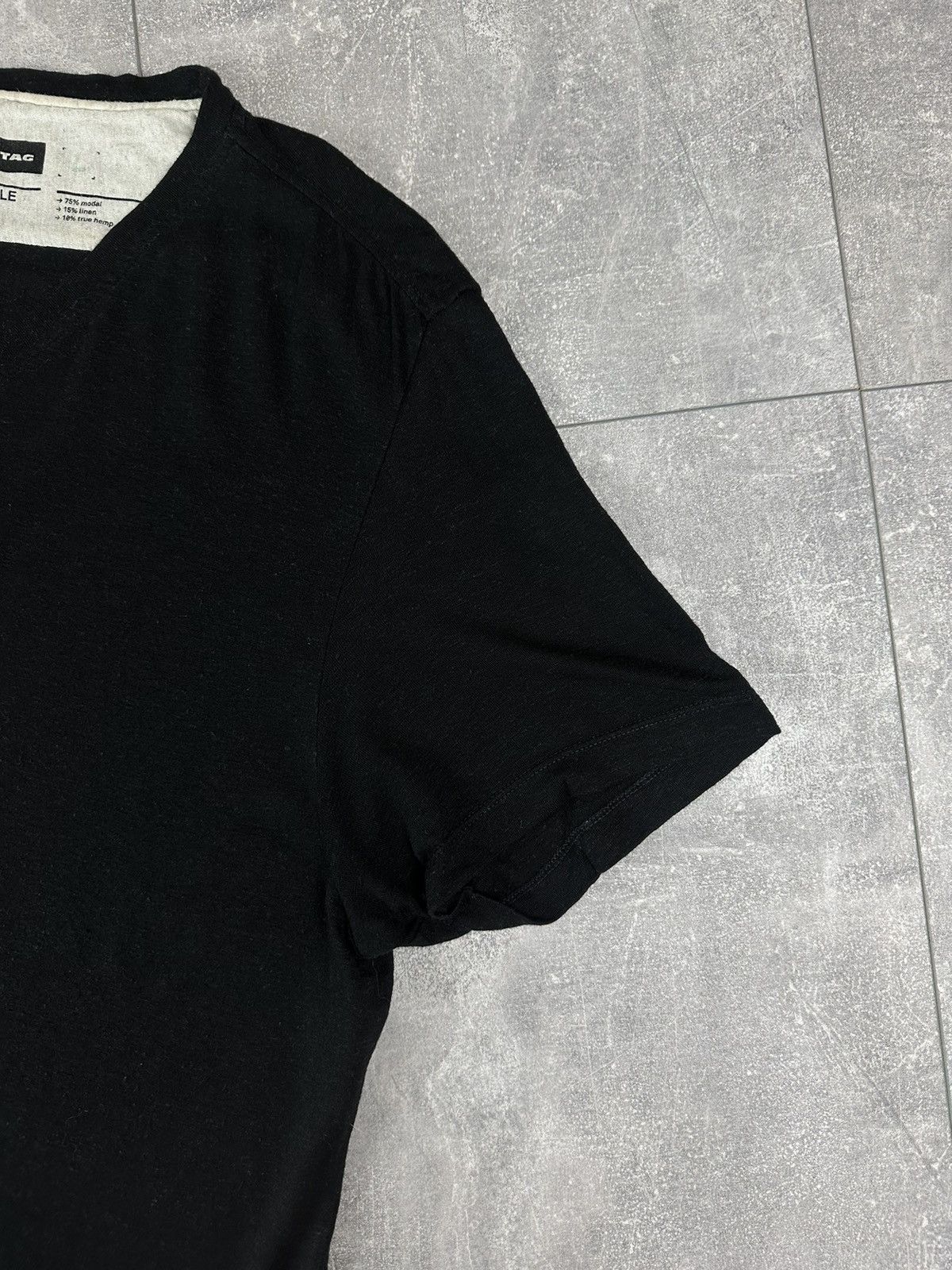 Freitag Freitag E730 Male V-Neck Black T-Shirt Size US L / EU 52-54 / 3 - 3 Thumbnail