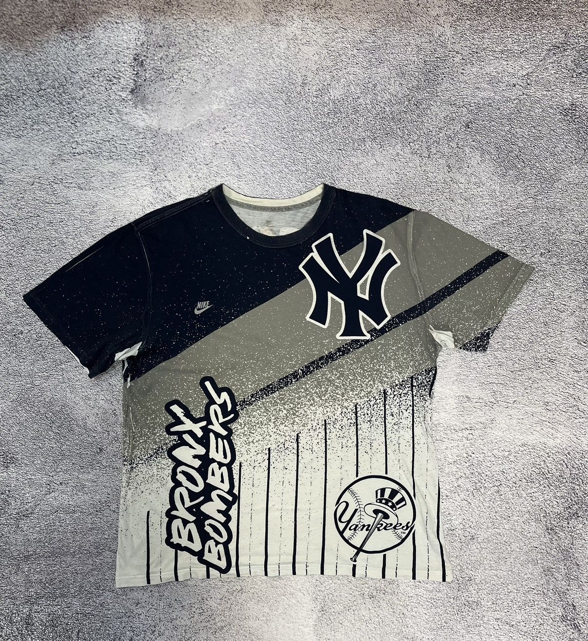 New York Yankees × Nike × Vintage Nike New York Yankees Mens T - Shirt Vintage Bronx Bombers Size US XL / EU 56 / 4 - 1 Thumbnail