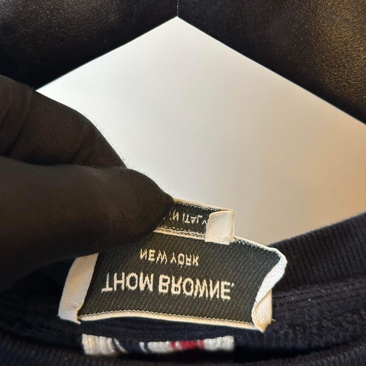 Thom Browne THOM BROWNE BACK STRIPED NAVY SWEATER Size US M / EU 48-50 / 2 - 4 Thumbnail
