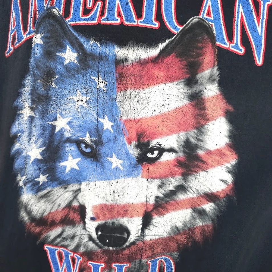 Fruit Of The Loom Nike Shirt Mens XL Black Wolf Nature Tee Size US XL / EU 56 / 4 - 3 Thumbnail