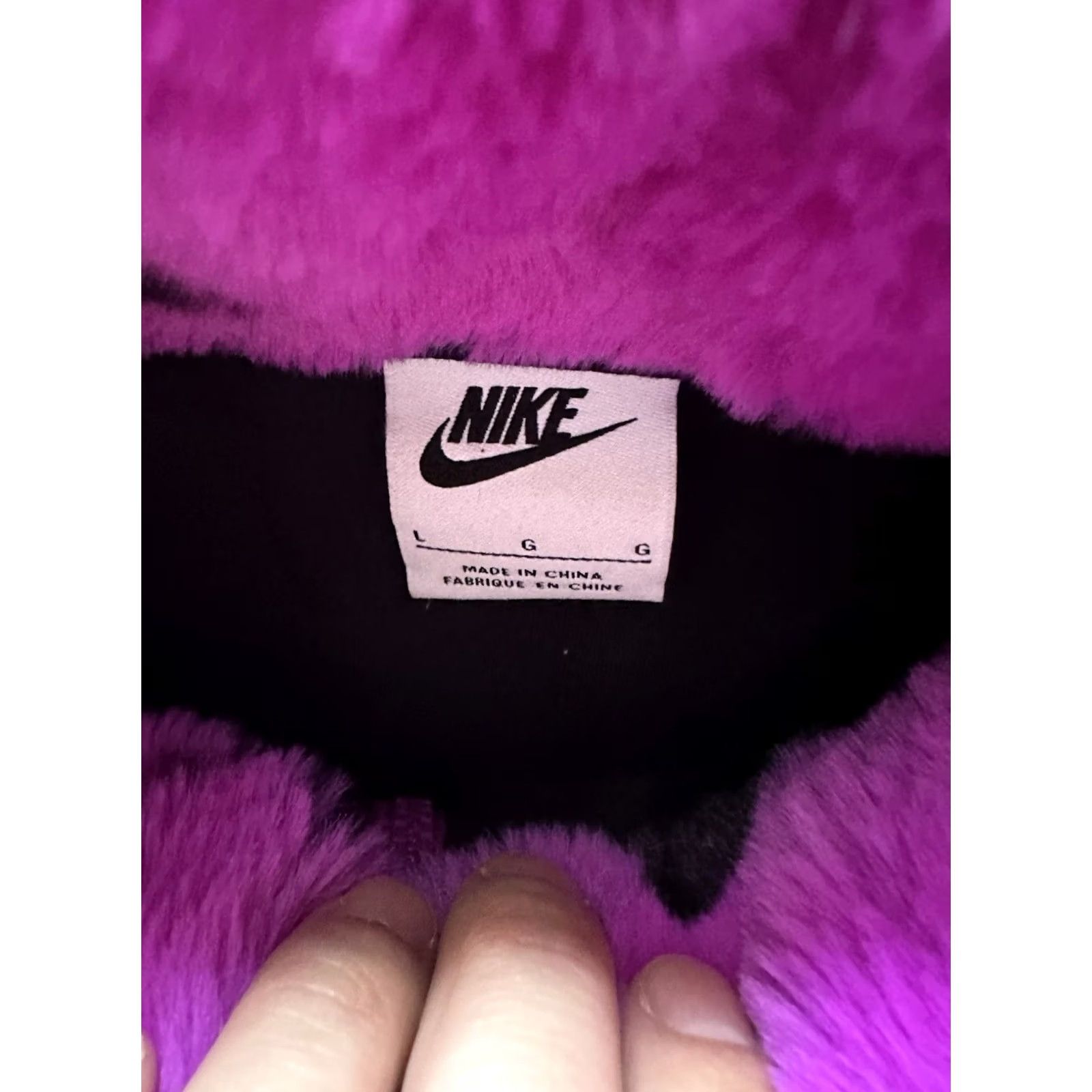 Nike Nike Plush Womens Large Faux Fur Jacket Purple RARE EUC Size L / US 10 / IT 46 - 5 Thumbnail