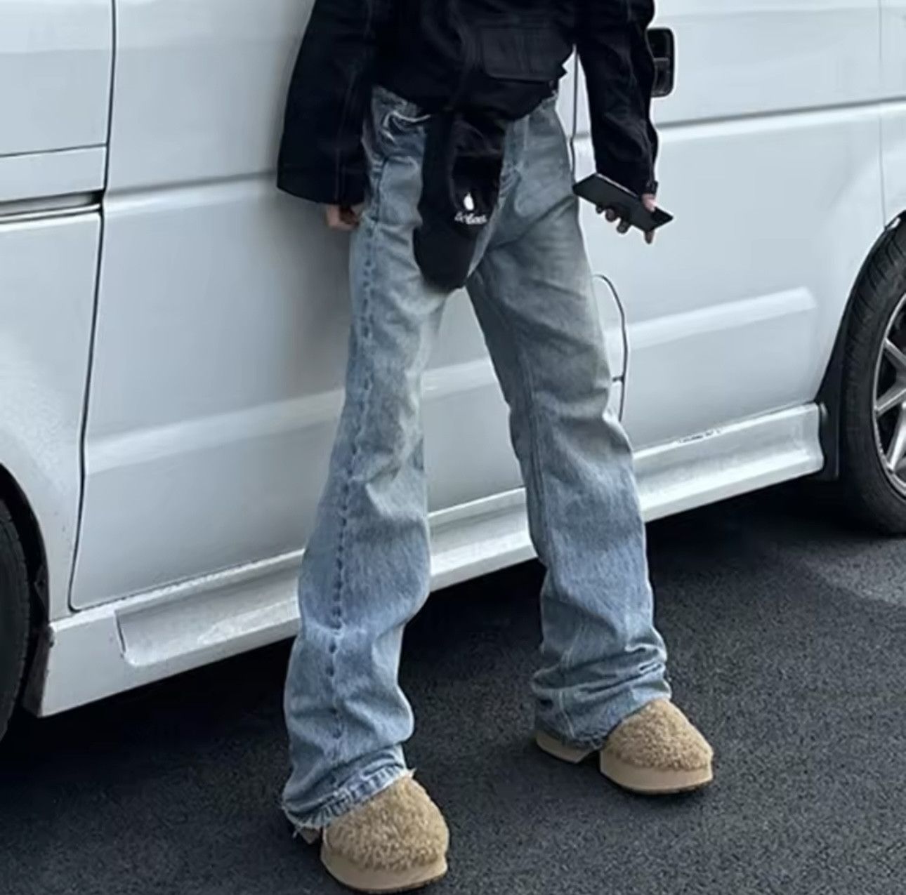 Denime × Jean × Vintage Harajuku Streetwear Washed Vintage Solid Jeans Size US 32 / EU 48 - 1 Thumbnail