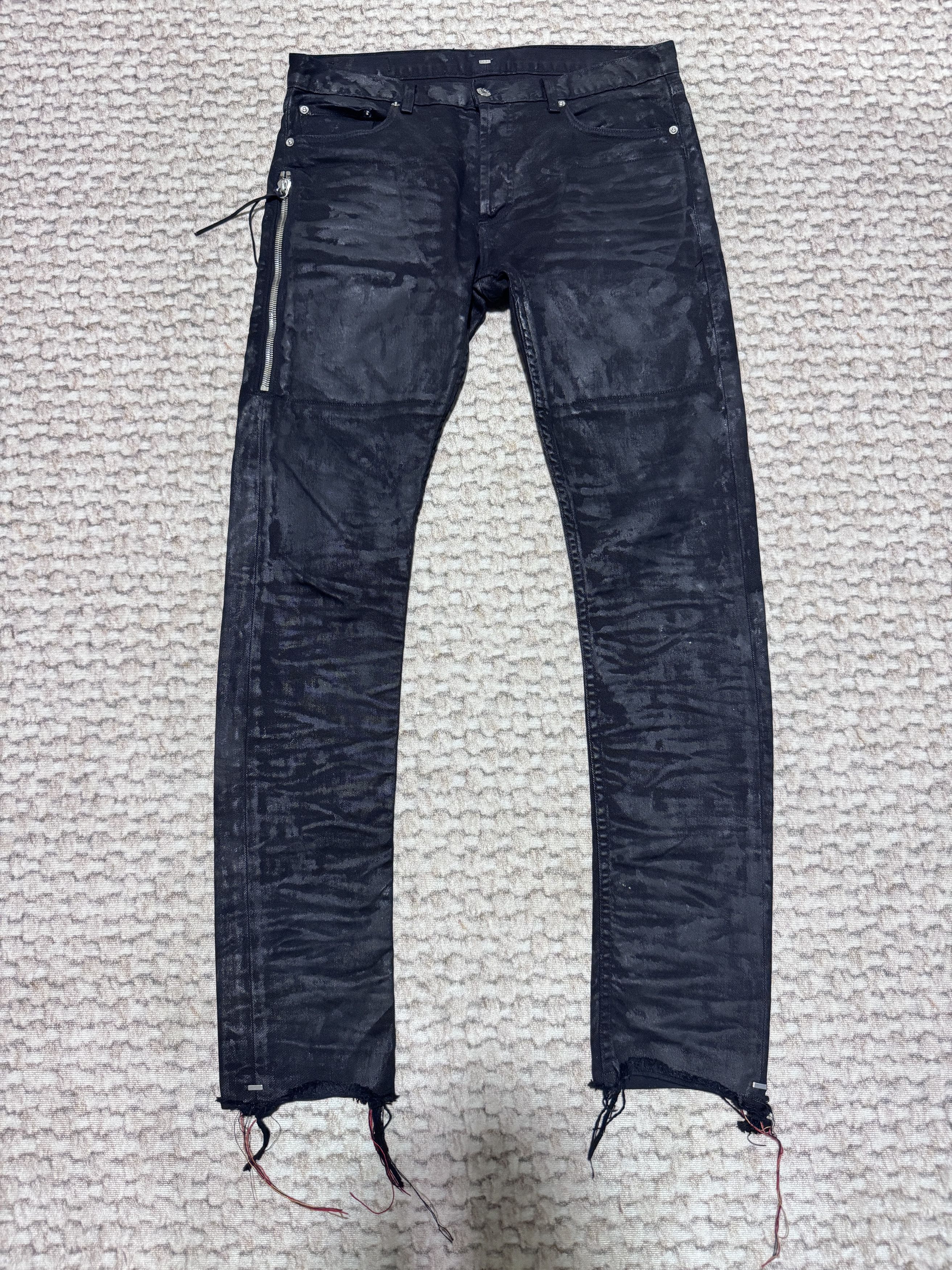 Mr. Completely Mr. Completely 2016 Zipper Paint Splatter Black Wax Denim Size US 32 / EU 48 - 1 Thumbnail