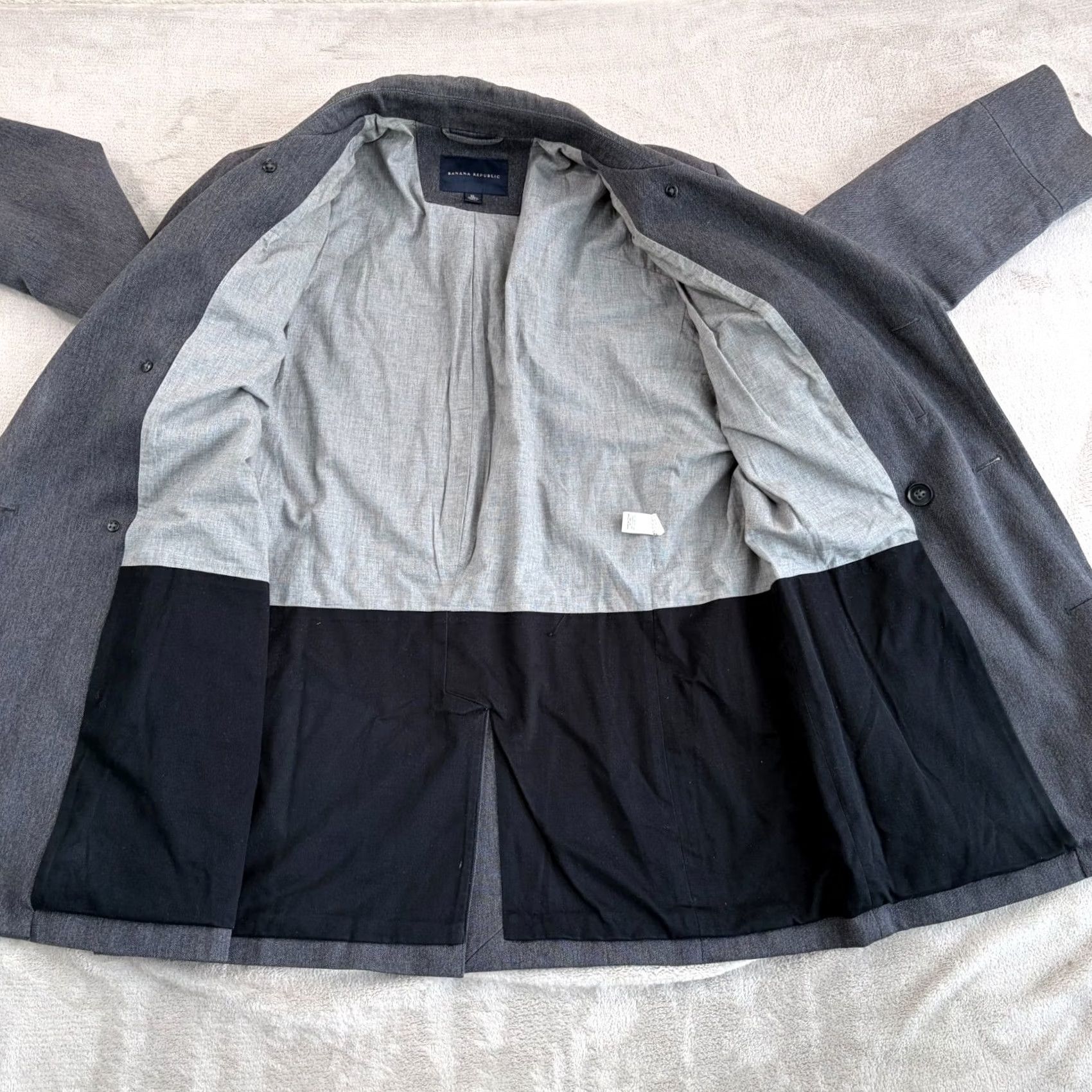 Banana Republic Banana Republic Pea Coat Jacket in Grey Wool Blend Men XL Size US XL / EU 56 / 4 - 4 Thumbnail