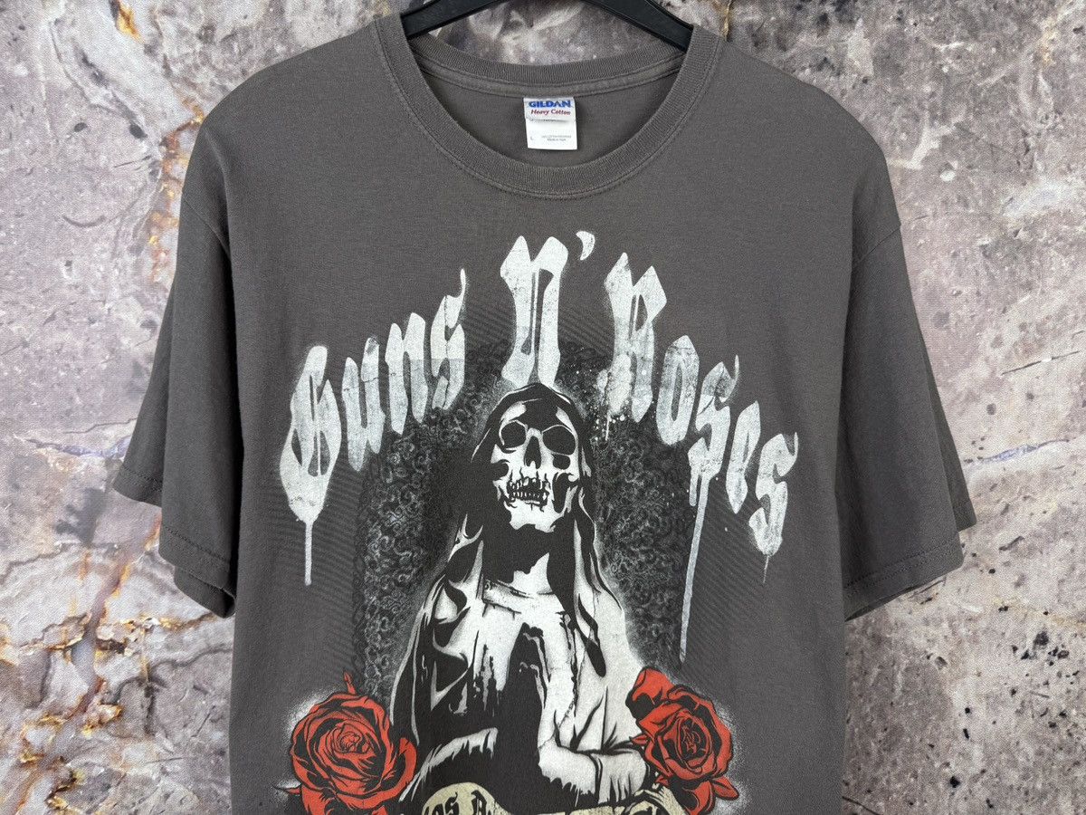 Gildan Guns N Roses Skull Graphic T Shirt Mens Grey Rock Band Tee Size US L / EU 52-54 / 3 - 3 Thumbnail