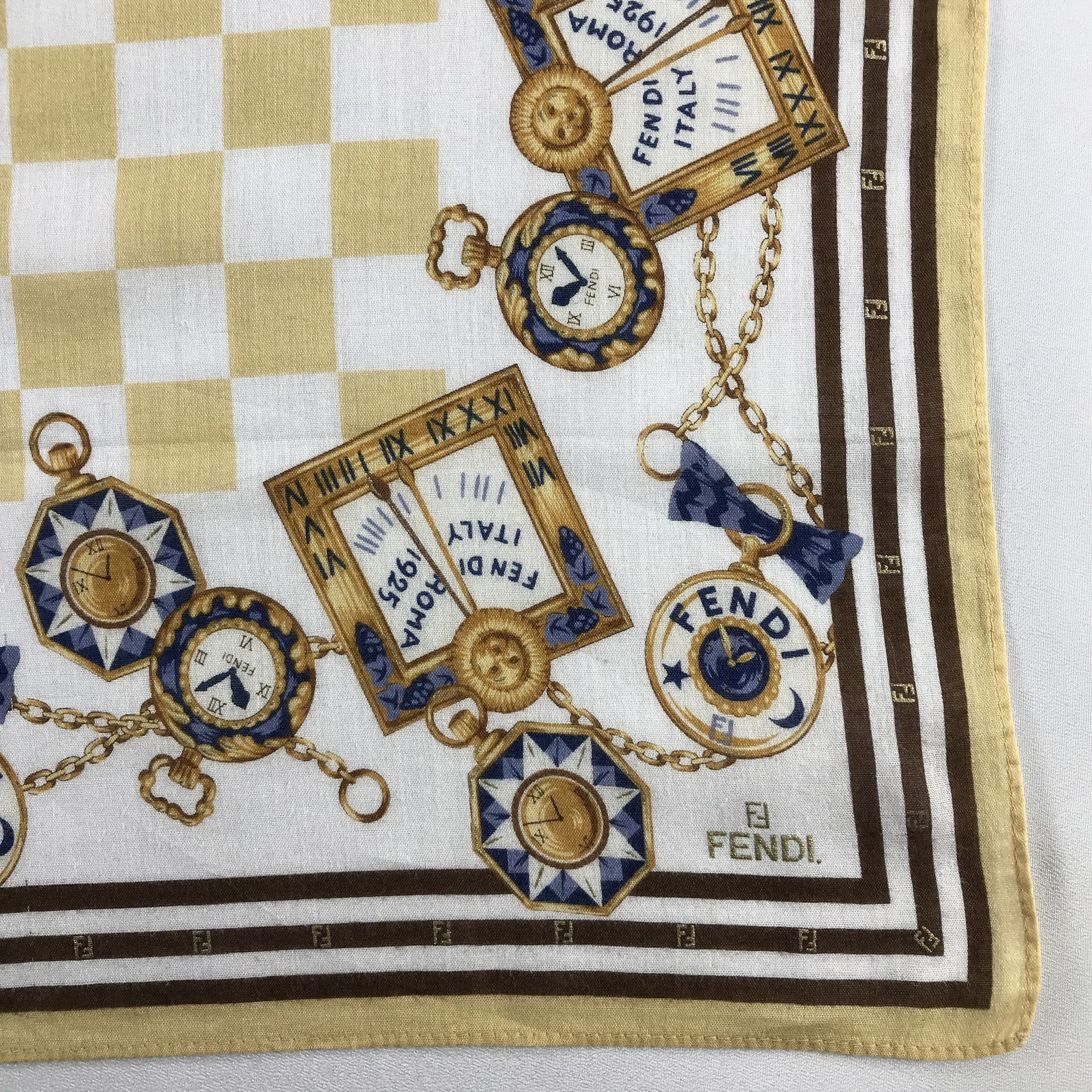Vintage FENDI Handkerchief / Bandana / Neckerchief C664 Size ONE SIZE - 5 Thumbnail
