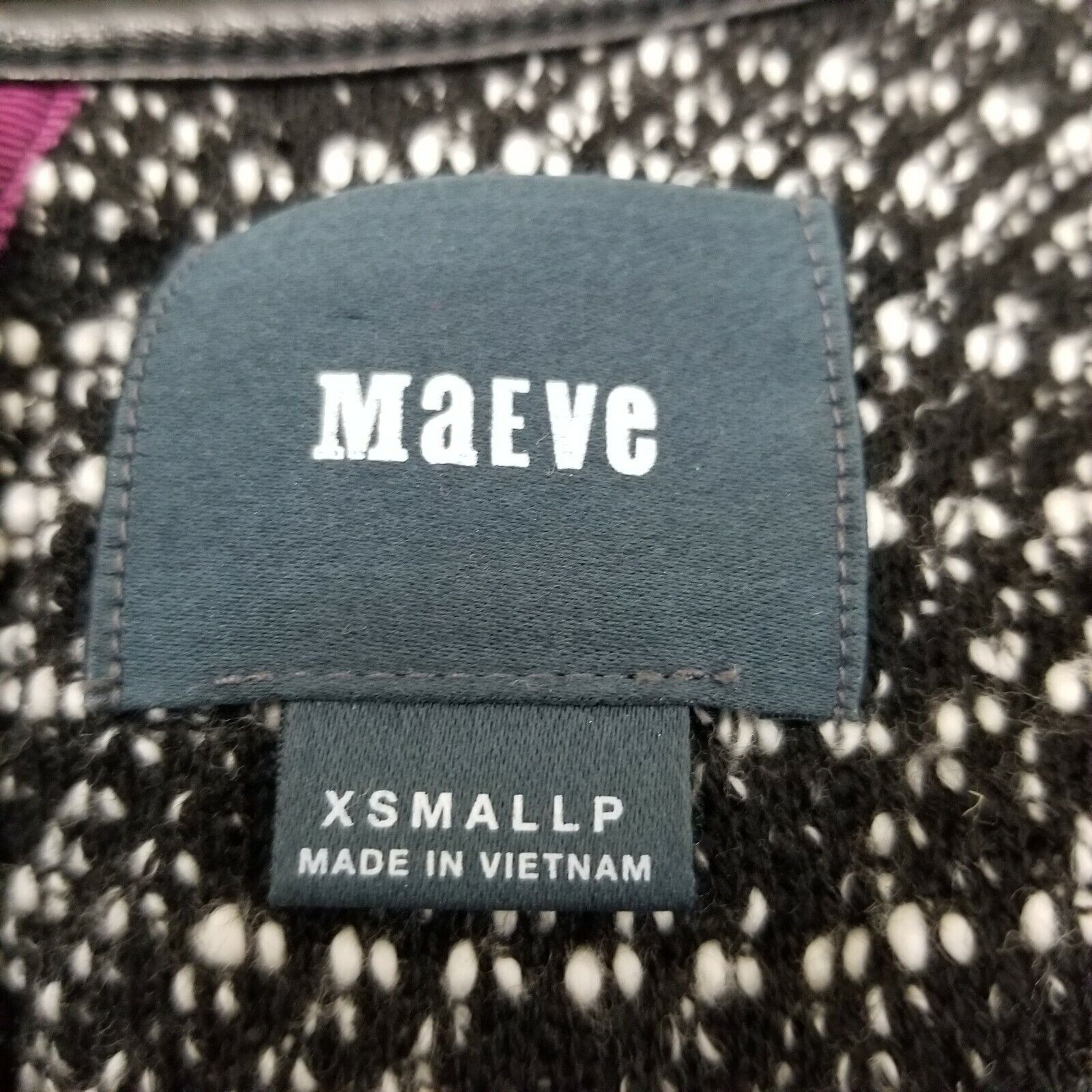 Anthropologie Maeve XSP Boucle Dress Black White Marled Stripe Anthropolog Size XS / US 0-2 / IT 36-38 - 6 Thumbnail