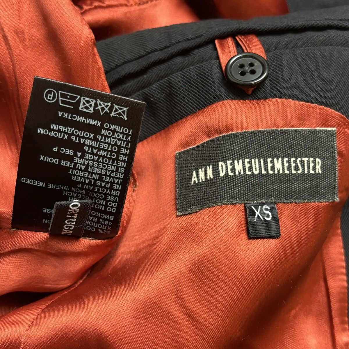 Ann Demeulemeester Ann Demeulemeester | One-Button Smoking Jacket Size 46R - 5 Thumbnail