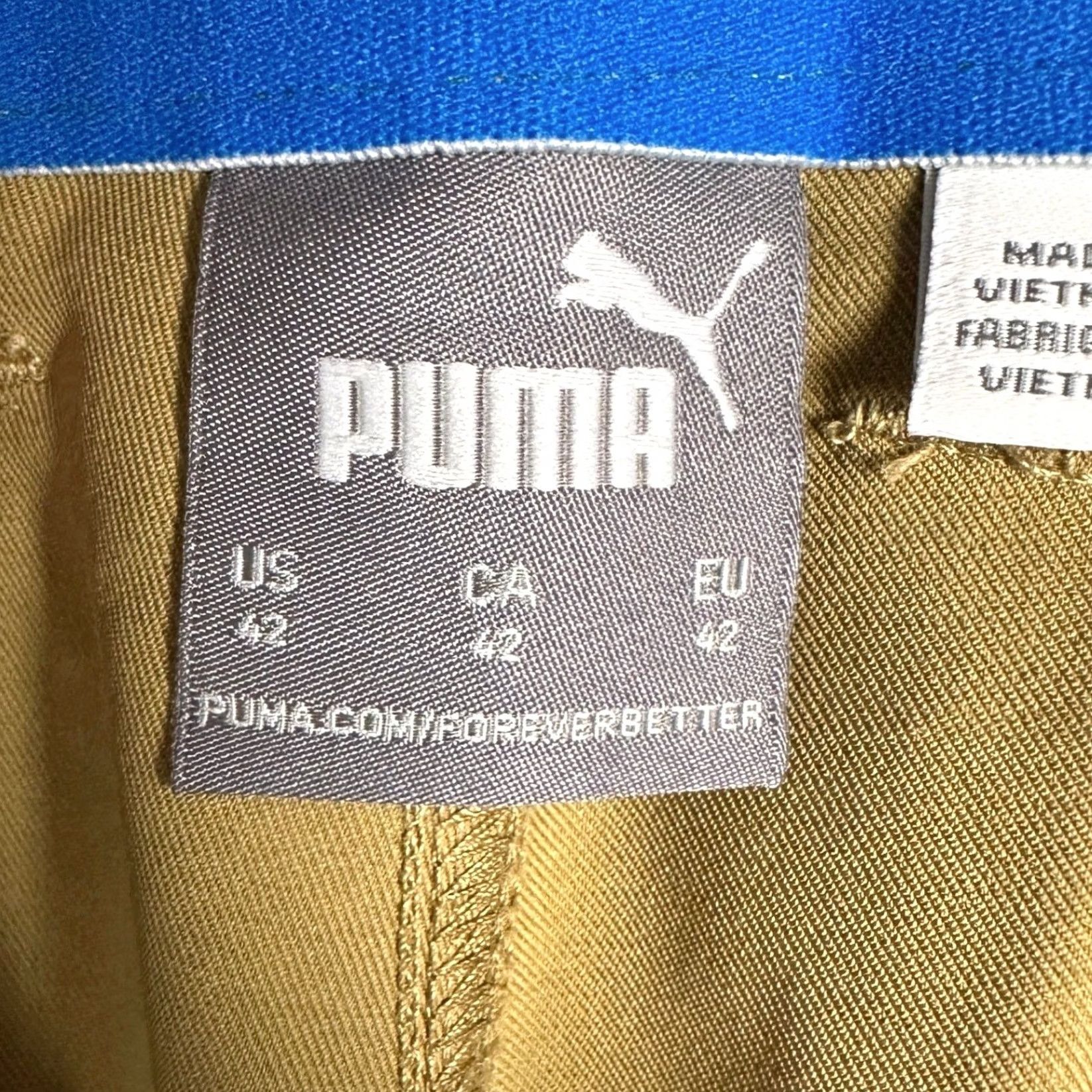 Puma Puma Golf Shorts Mens 42 Tan Brown Chino Performance Casual Flat Front Pockets Size US 42 / EU 58 - 3 Thumbnail