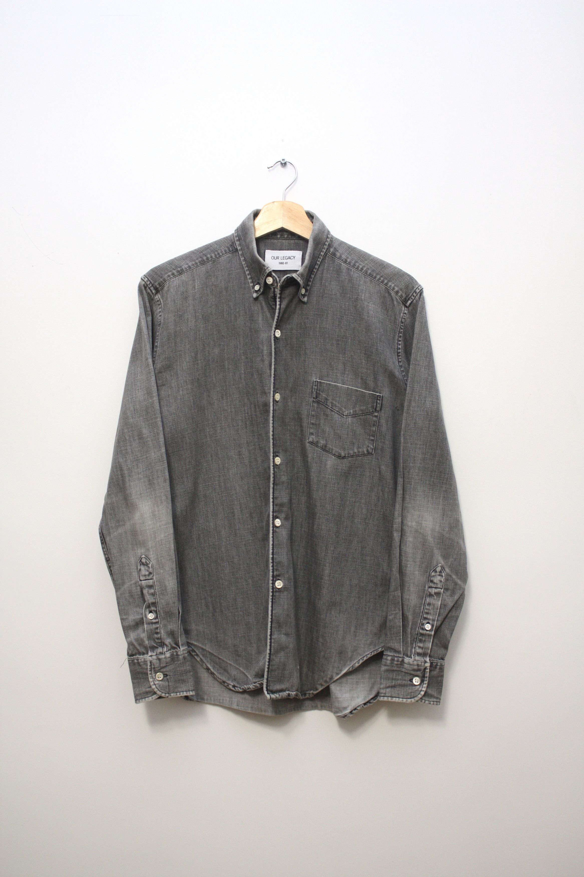 Our Legacy Our Legacy Denim Grey Long Sleeve Shirt Men's S Size US S / EU 44-46 / 1 - 3 Thumbnail