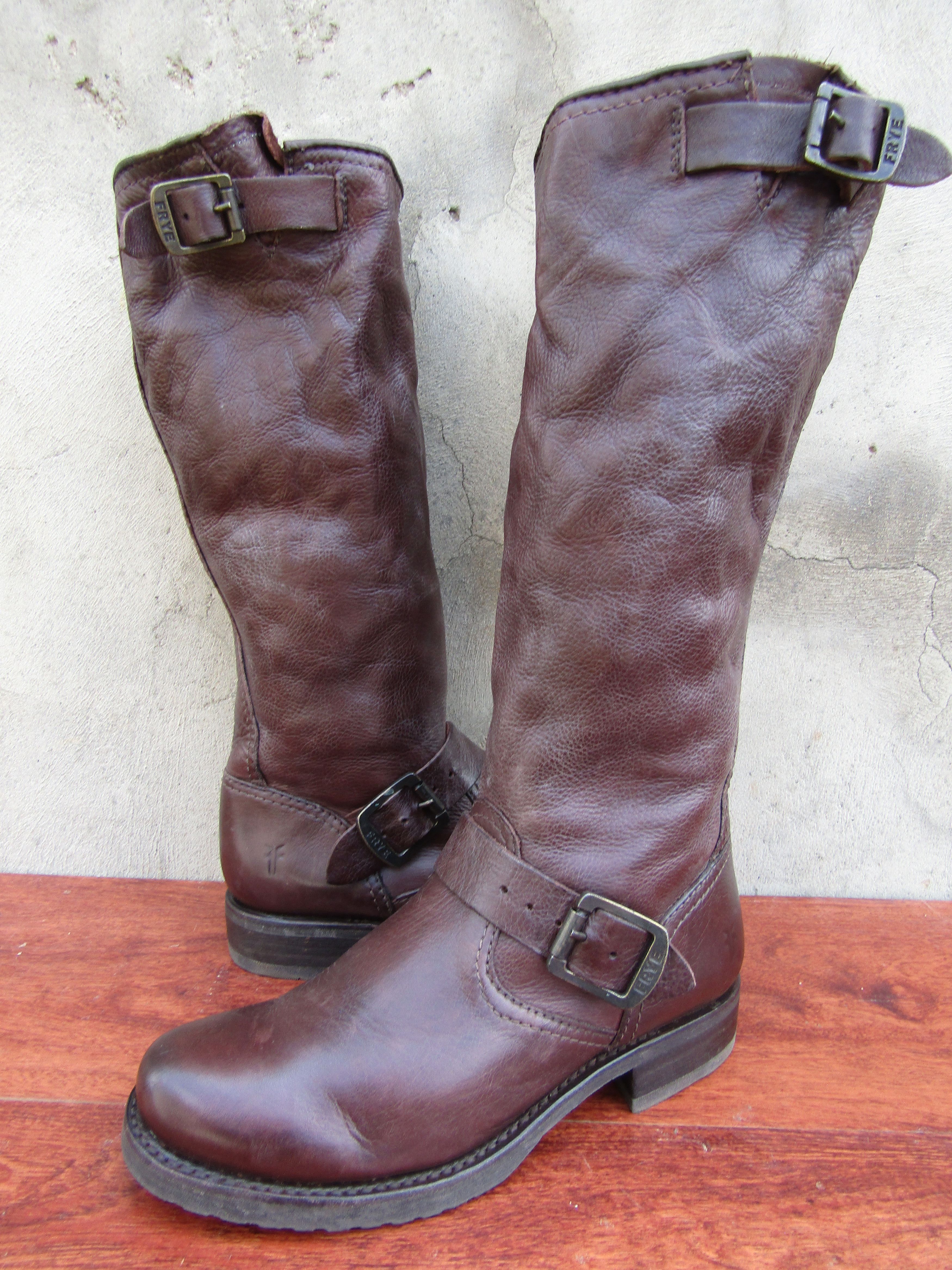 Frye FRYE Boots Womens 'Veronica' Tall Leather Slouchy Moto Size US 5.5 / IT 35.5 - 6 Thumbnail