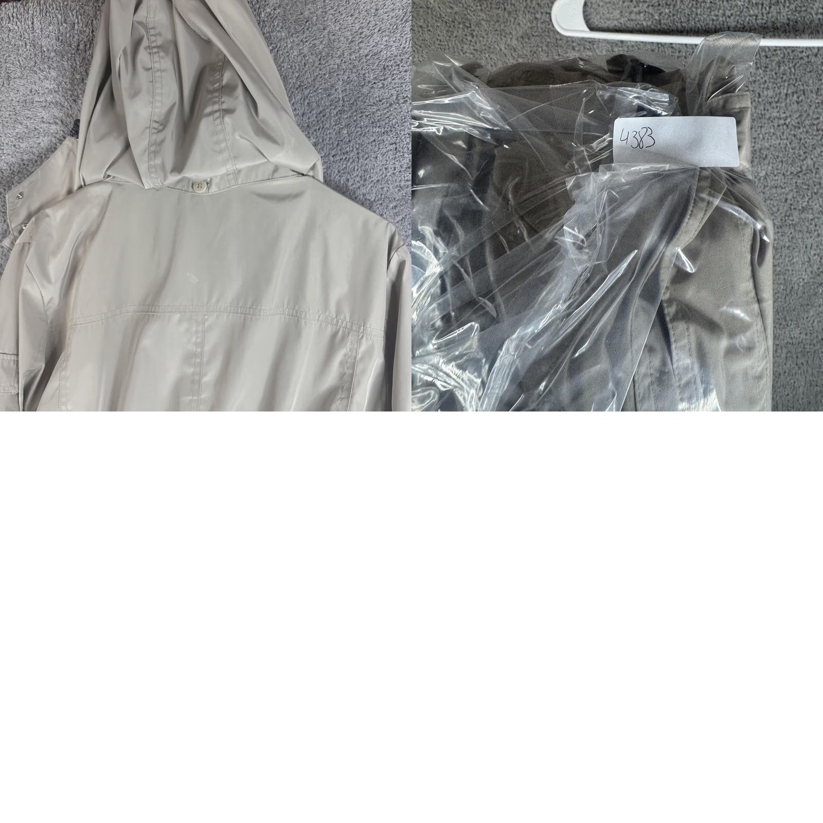 Nautica Nautica Coat Womens Large Beige Hooded Rain Microfiber Zip Pockets Mid Length Size L / US 10 / IT 46 - 9 Thumbnail