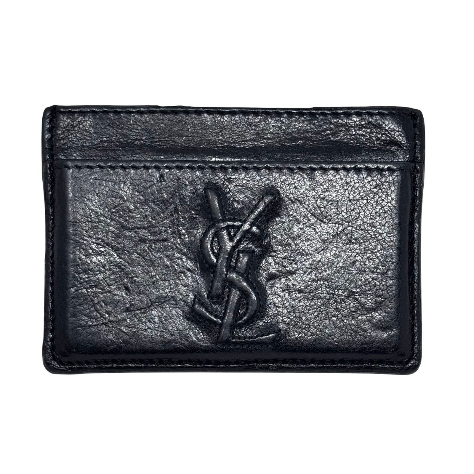 Saint Laurent Paris YSL All Black Cardholder Wallet Size ONE SIZE - 1 Thumbnail