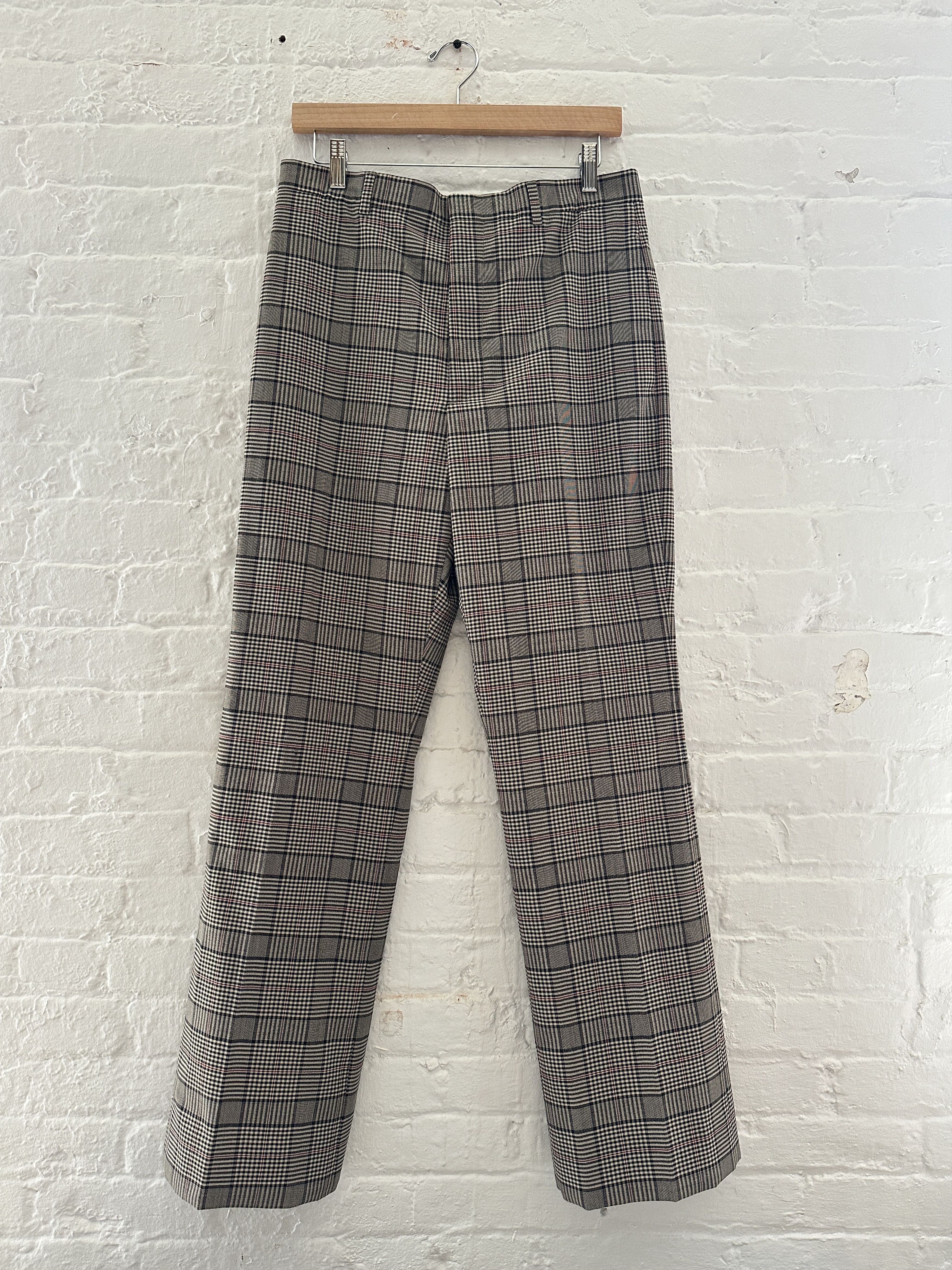 Acne Studios Acne Studios Wide Leg Wool Check Trousers Size US 32 / EU 48 - 1 Thumbnail