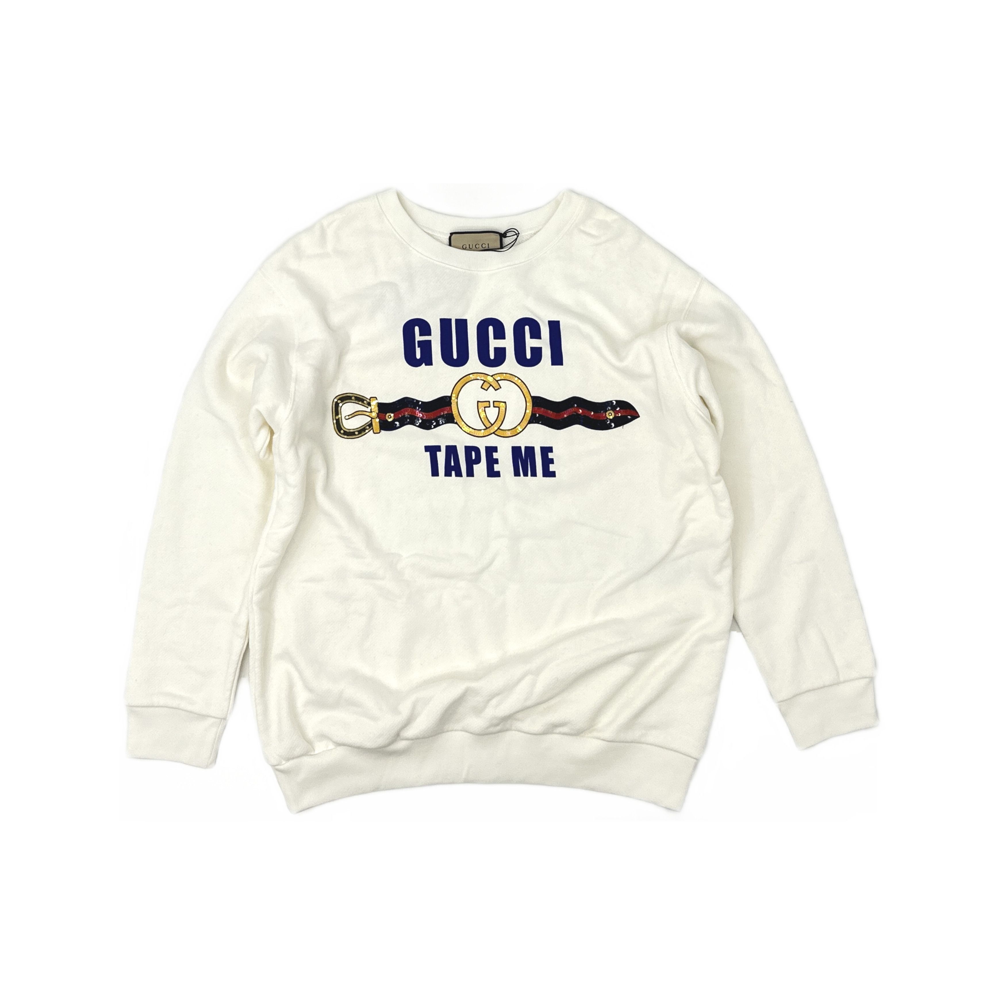 Gucci Gucci Logo Sequin Sweatshirt Size L Size L / US 10 / IT 46 - 1 Thumbnail