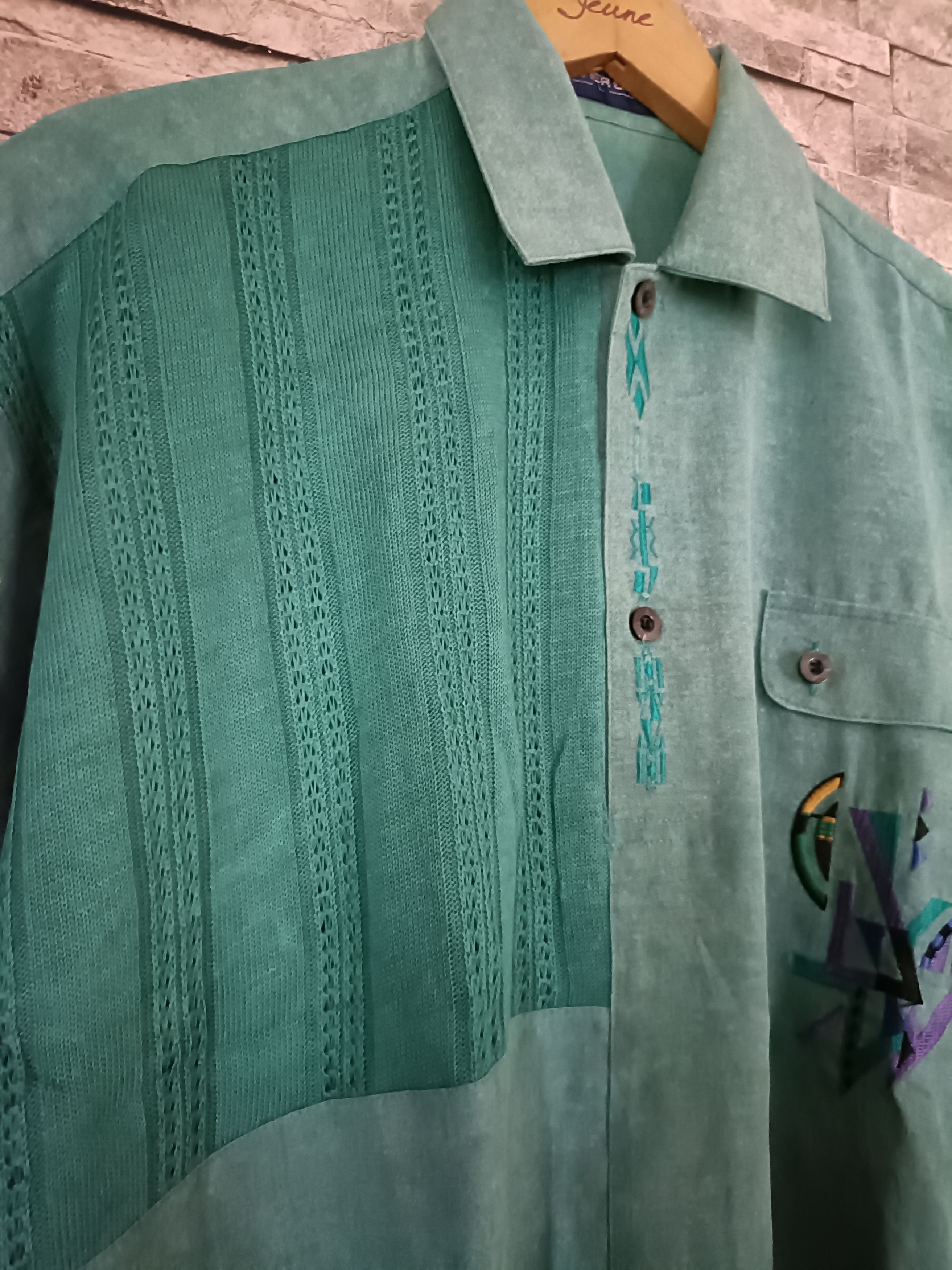 Vintage Vintage silverox japan knit boxy polo shirt Size US L / EU 52-54 / 3 - 3 Thumbnail