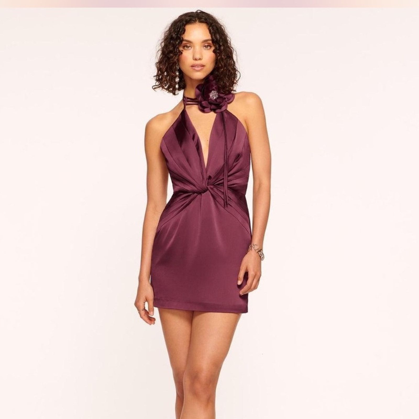 Ramy Brook NWT Ramy Brook $595 Purple Halter Mini Dress Size 8 Size M / US 6-8 / IT 42-44 - 1 Thumbnail