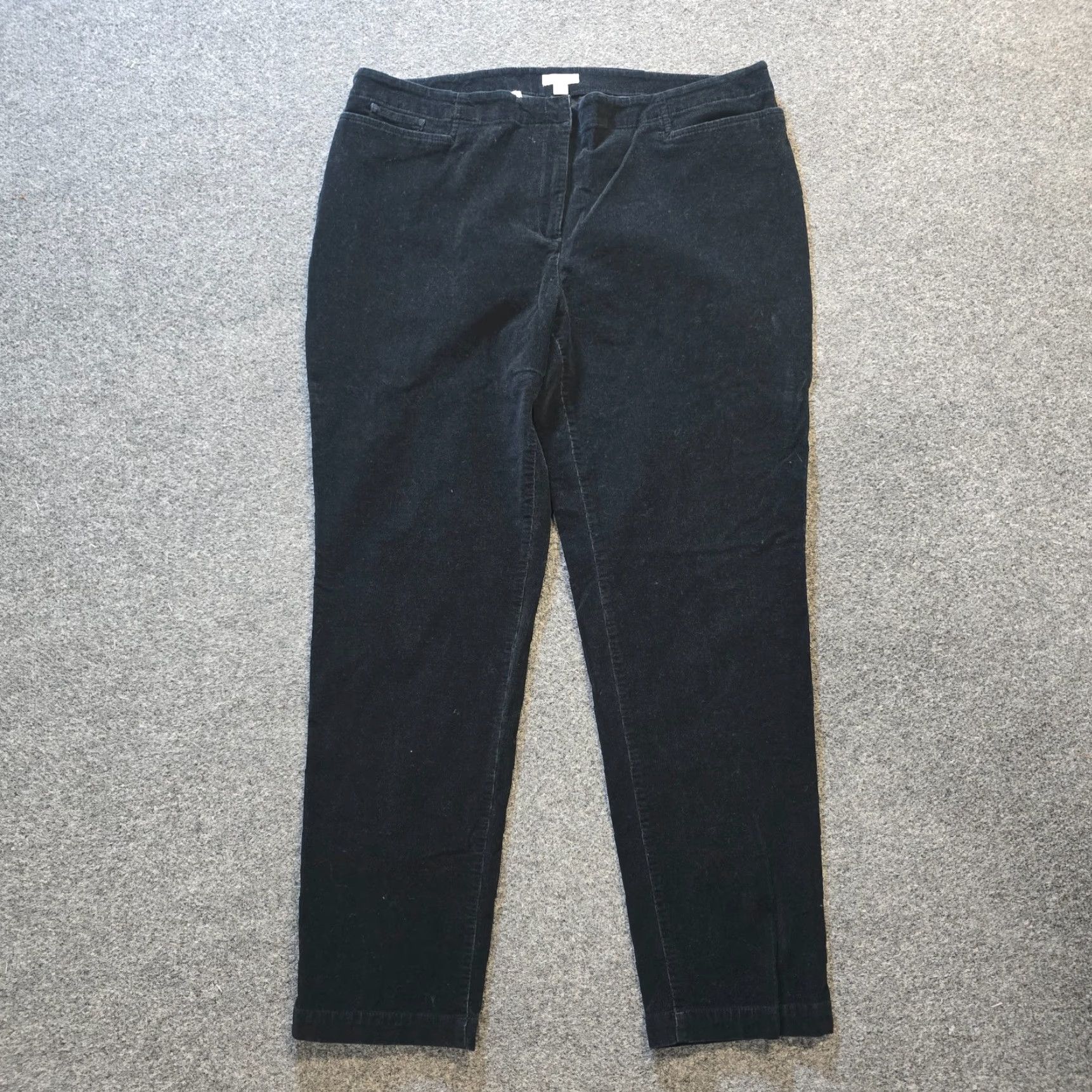 J. Jill J. Jill Pants Womens 18 Black Corduroy Tapered Stretch casual capsule Regular Plus Size Pants Women 30in Inseam Size 40" / US 18 - 2 Thumbnail