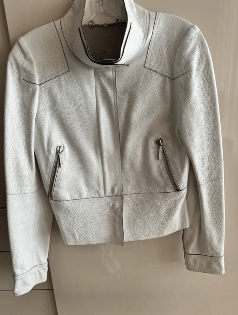 Gucci Gucci Jacket Leather Coat Bike Biker Blazer Vintage EX0002 Size S / US 4 / IT 40 - 2 Thumbnail