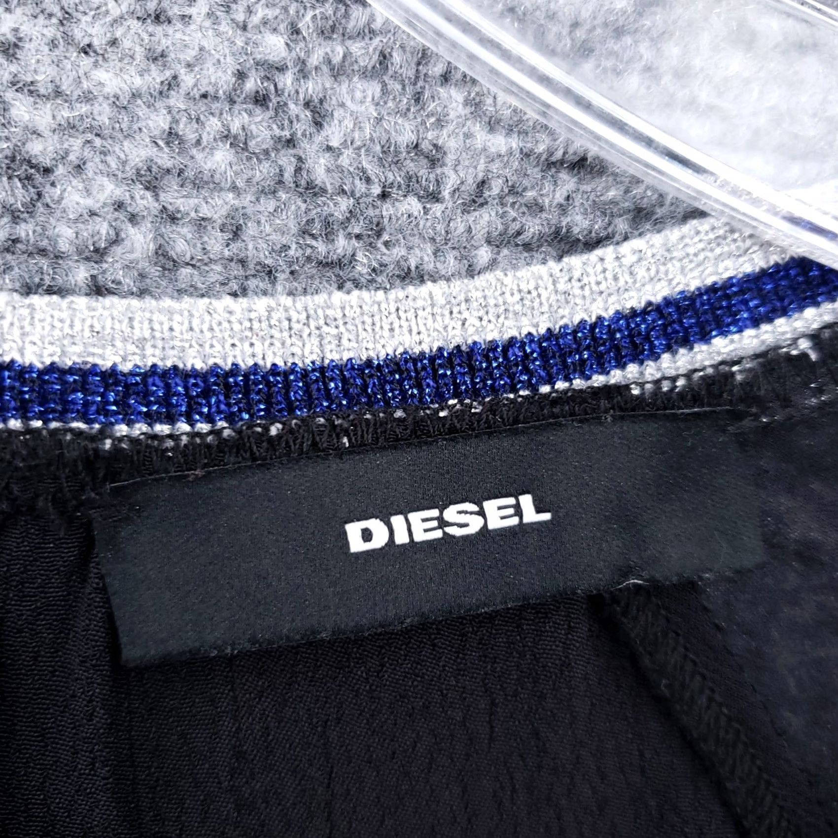 Diesel Diesel Blouse Womens M Black Round Neck Short Sleeve Slit Sleeve Button Ribbed Back Size M / US 6-8 / IT 42-44 - 3 Thumbnail