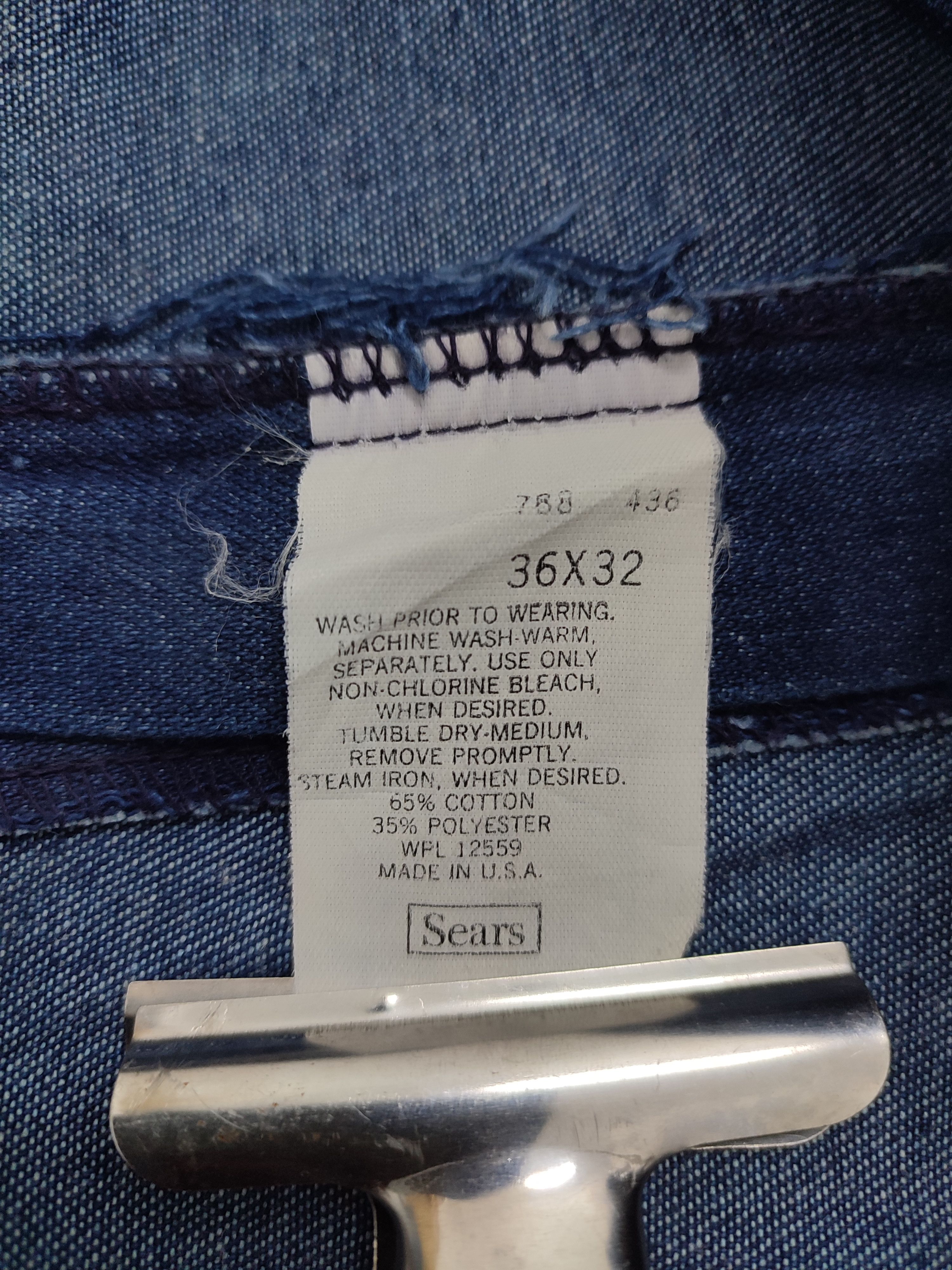 Sears Vintage 1970s Sears Carpenter Denim Size US 36 / EU 52 - 7 Thumbnail