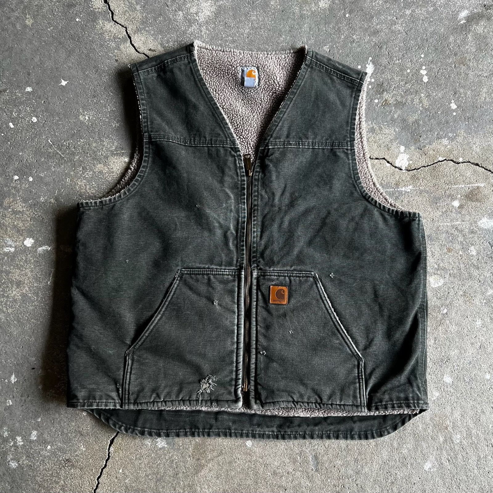 Carhartt × Vintage Carhartt V26 MOS green work wear vest Size US XL / EU 56 / 4 - 1 Thumbnail