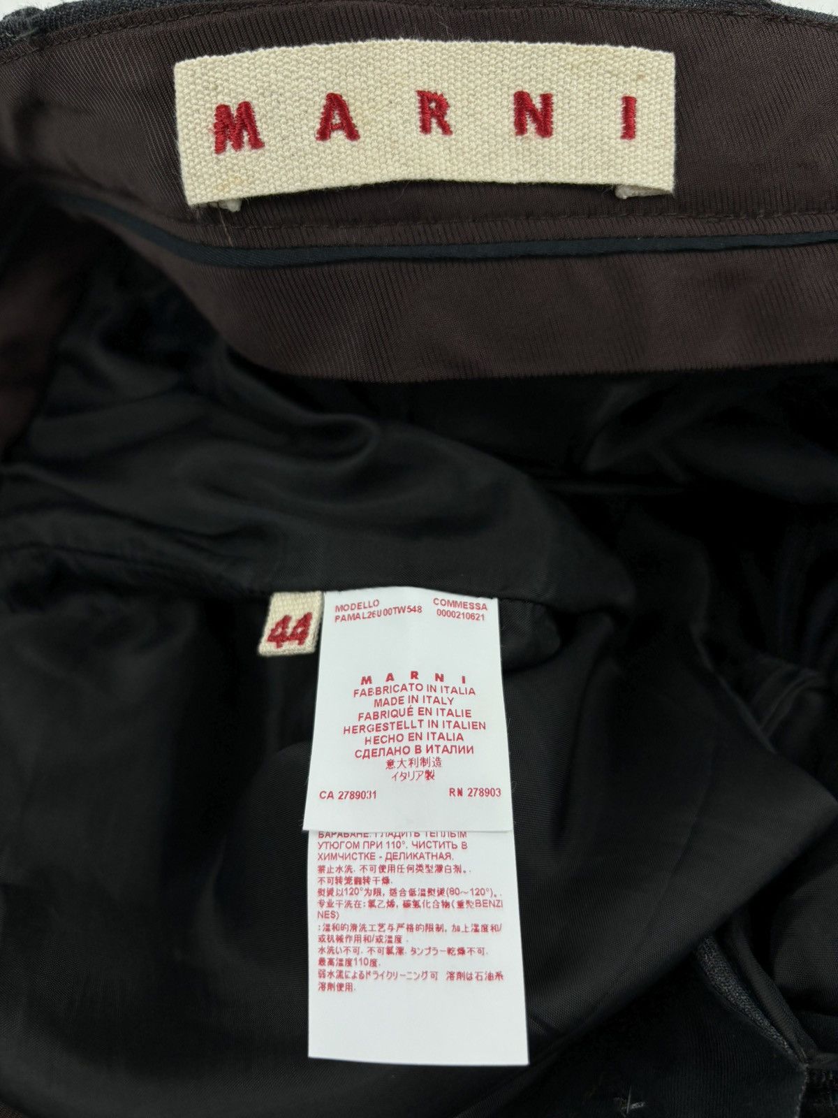 Balenciaga × Marni Unisex Commessa Wool Italy Classic Grey Pants Pocket Tapered Trousers 44 Size 30" / US 8 / IT 44 - 1 Thumbnail