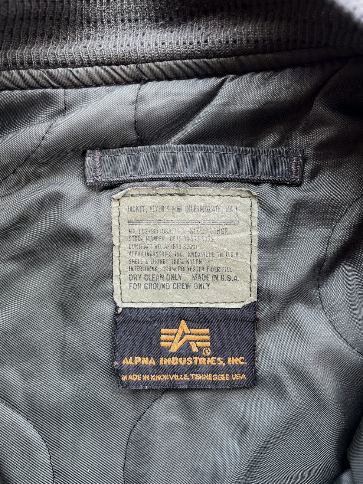 Alpha Industries Vintage 80s Alpha Industries MA-1 Flight Jacket USAF Size US L / EU 52-54 / 3 - 3 Thumbnail