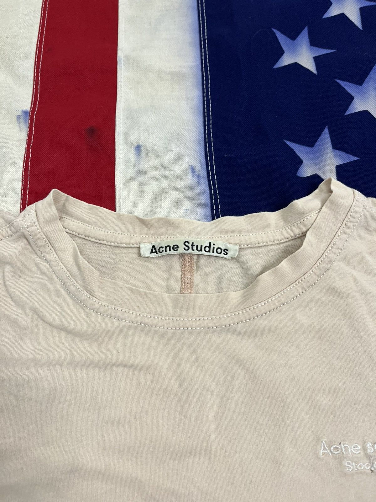 Acne Studios Acne Studios Stockholm Beige T-Shirt Size M / US 6-8 / IT 42-44 - 5 Thumbnail