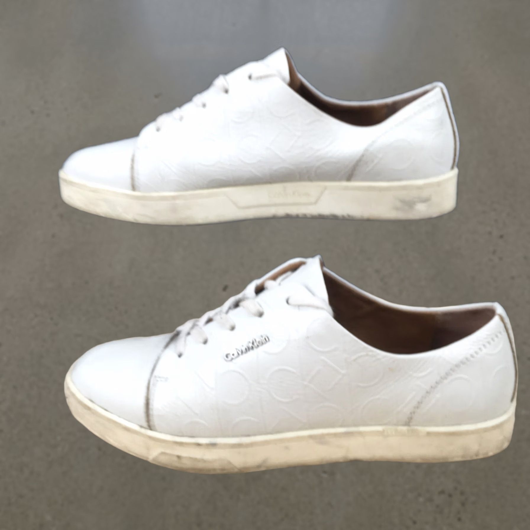 Calvin Klein Calvin Klein Shoes Womens 8.5 Imilia Low Top Lace Up Sneakers White Faux Leather Sneaker Casual Womens Size M / US 6-8 / IT 42-44 - 1 Thumbnail