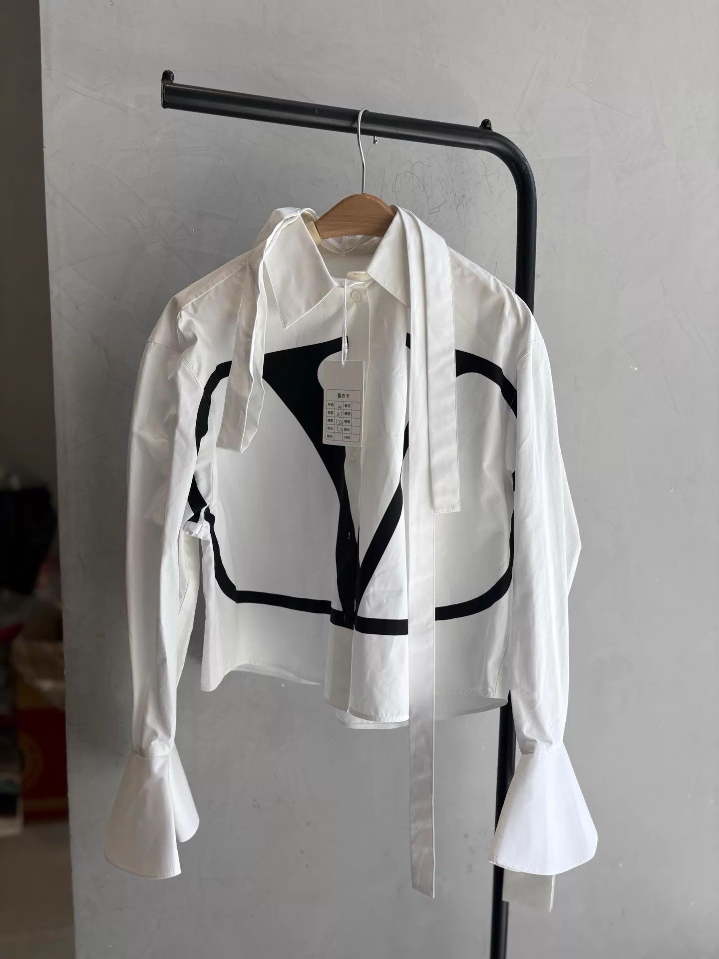 Valentino Valentino Runway Black White Polo Oversized Shirt Size S / US 4 / IT 40 - 1 Thumbnail