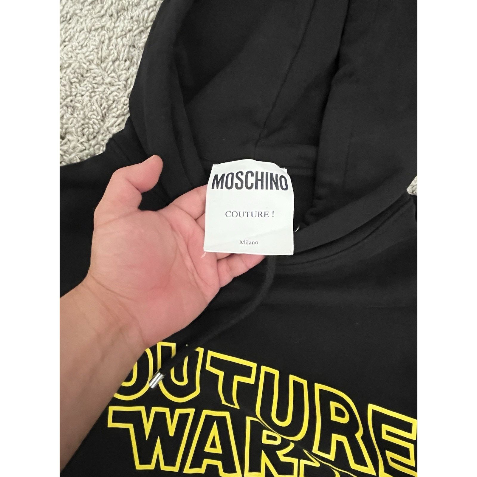 Moschino Moschino Couture Wars Hoodie W US 4 Black Star Wars Longline Size S / US 4 / IT 40 - 4 Thumbnail