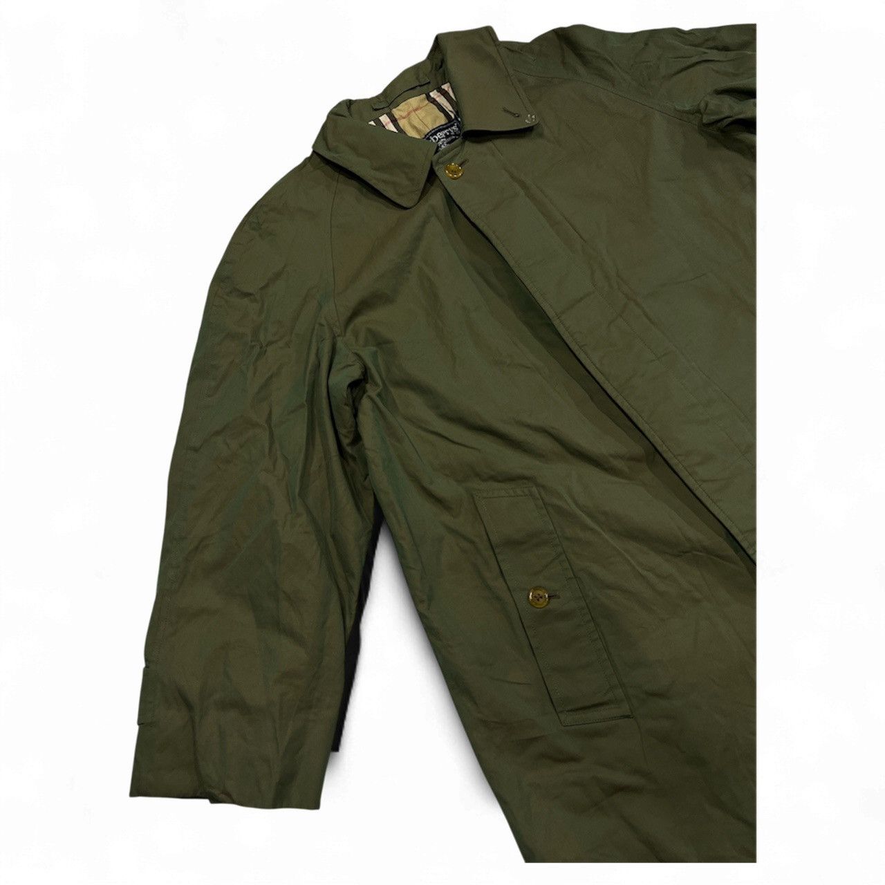 Burberry Vintage Burberrys Nova Check Trench Coat Metallic Green Size US M / EU 48-50 / 2 - 6 Thumbnail