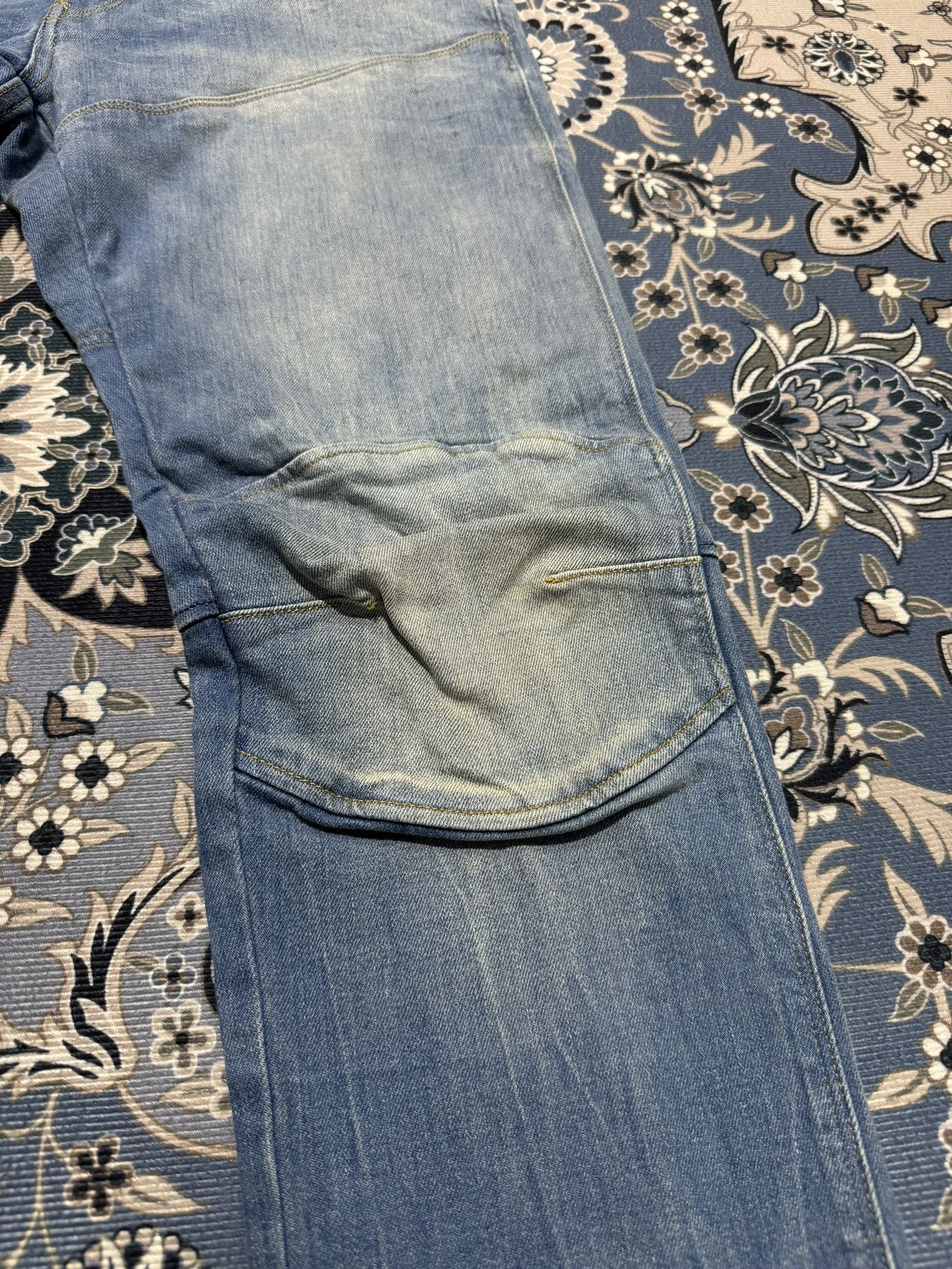 20471120 × Beauty Beast × G-Star Y2K G Star Raw Bikers Pants Balmain Style Jeans Size US 32 / EU 48 - 4 Thumbnail