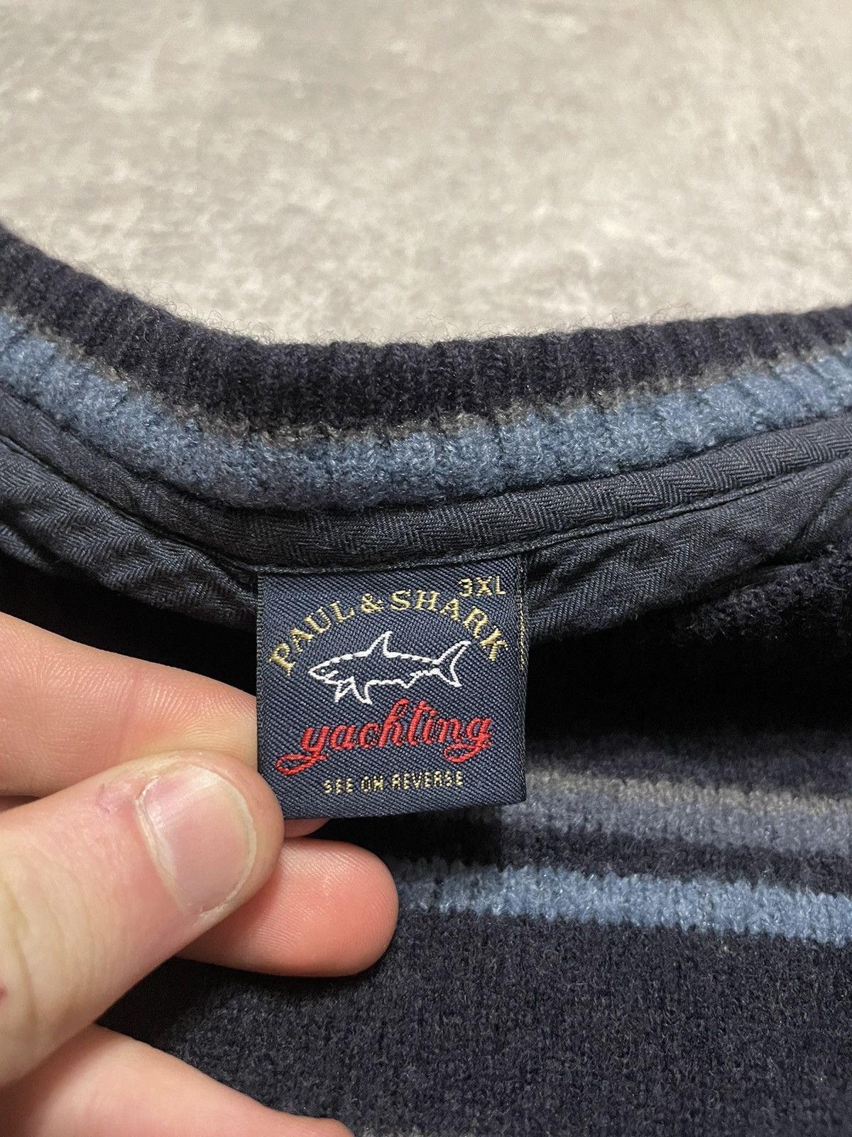 Paul & Shark Vintage Paul Shark Wool Striped Sweater 3XL Size US XXL / EU 58 / 5 - 7 Thumbnail