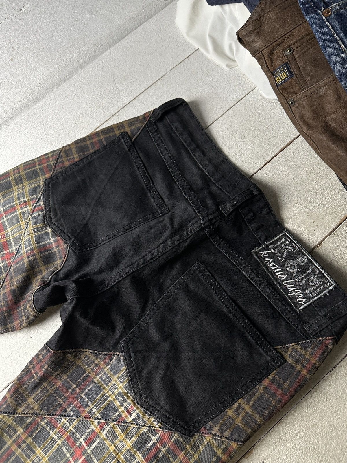 Japanese Brand 🚨Japanese Cosmo Lupo Baggy Distressed Opium Punk Jeans Owens Size US 32 / EU 48 - 12 Thumbnail