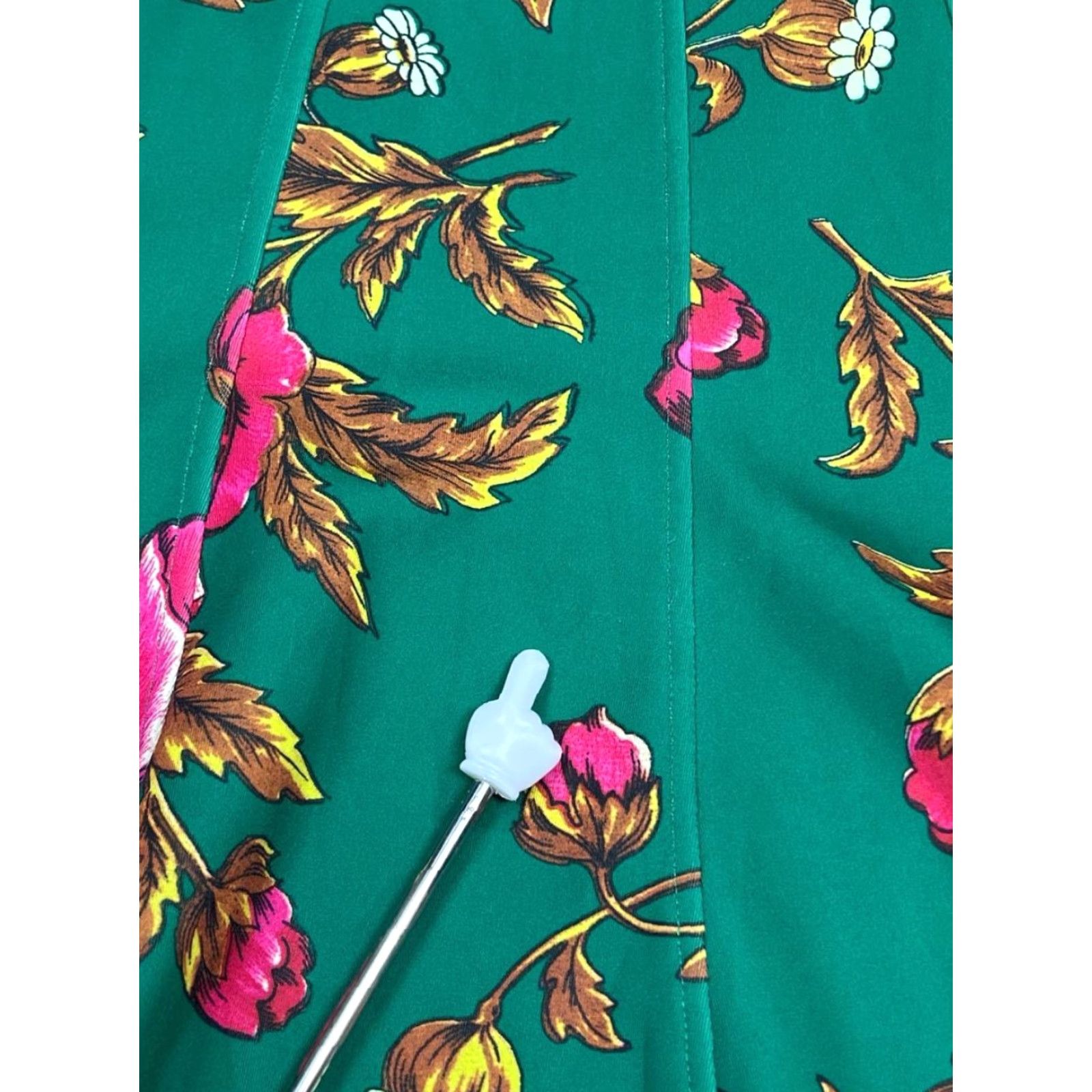 Anthropologie Maeve By Anthropologie Skirt Womens 0 Green Floral Flare Casual Knee Length Womens Size 25" / US 0 / IT 36 - 4 Thumbnail