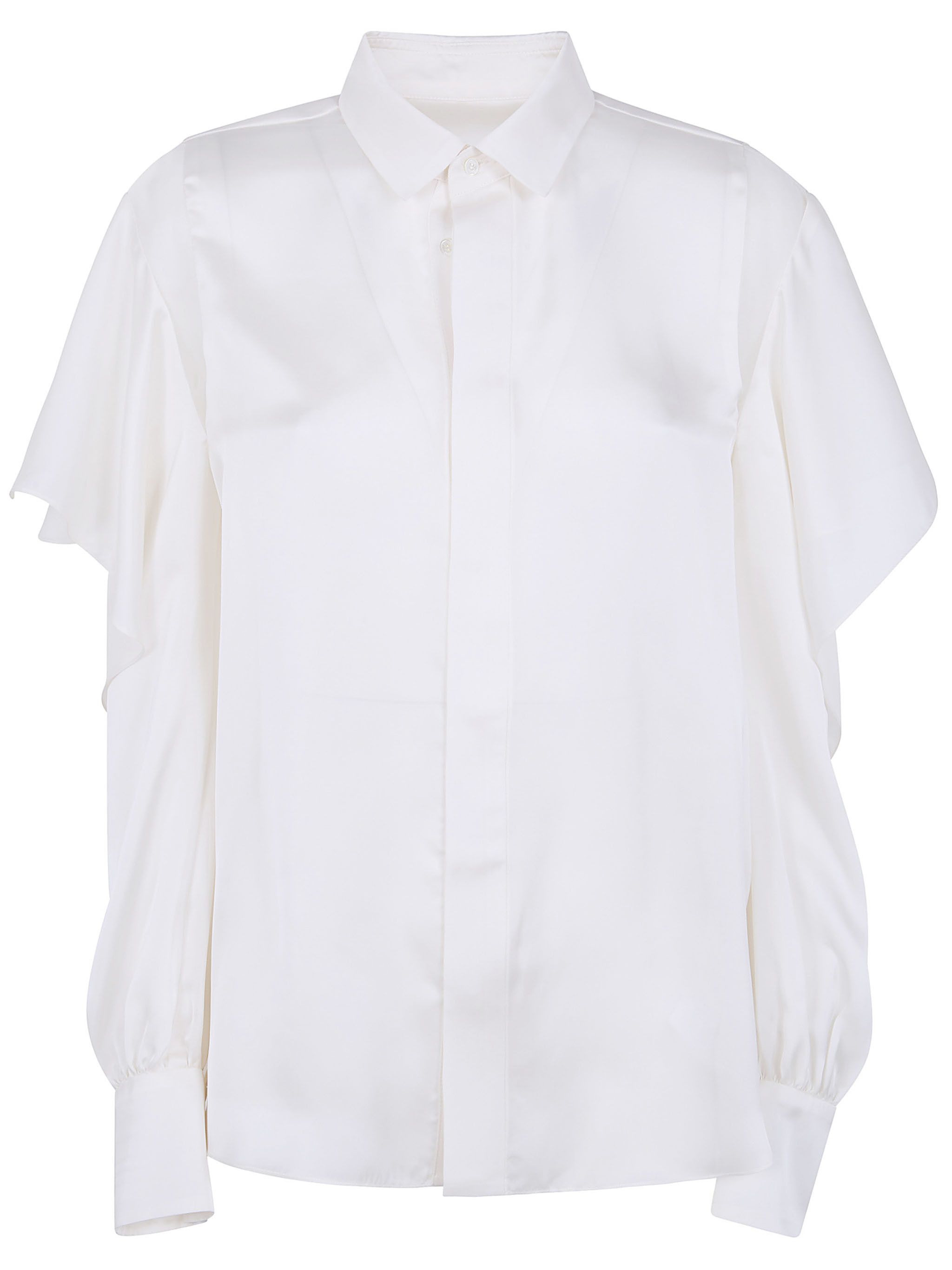 Sacai SATIN X CHIFFON SHIRT Size M / US 6-8 / IT 42-44 - 1 Thumbnail