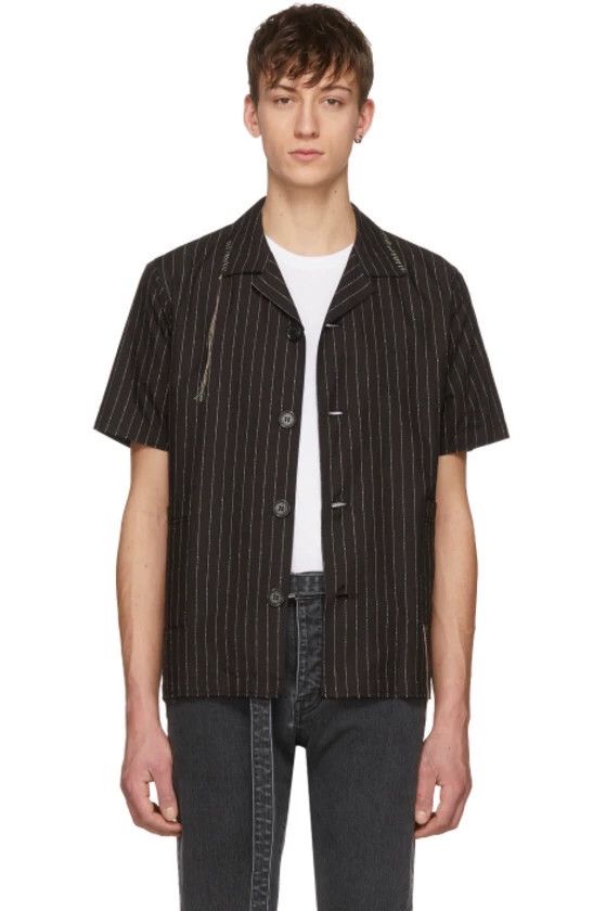 Christian Dada Christian Dada Striped Cuban Collar Shirt Size US L / EU 52-54 / 3 - 1 Thumbnail