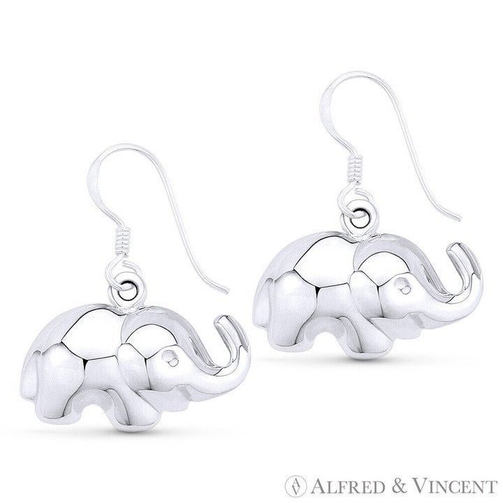Other Baby Elephant Animal Dangling Hook Earrings in Hollow Size ONE SIZE - 1 Preview