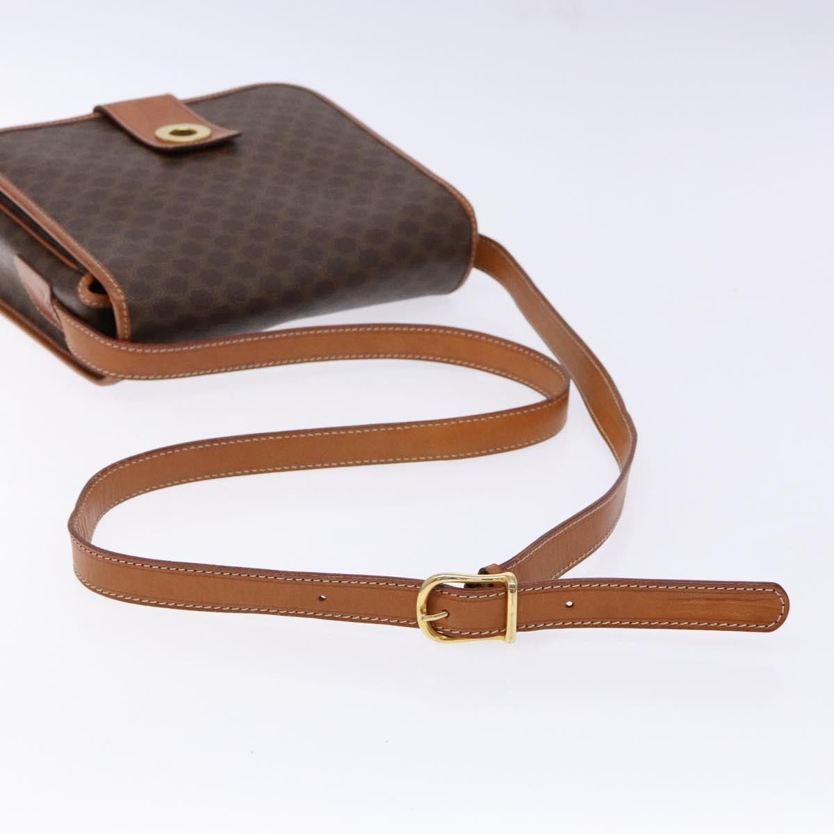 Celine CELINE Macadam Canvas Shoulder Bag Pvc Leather Brown Gold Size ONE SIZE - 7 Thumbnail