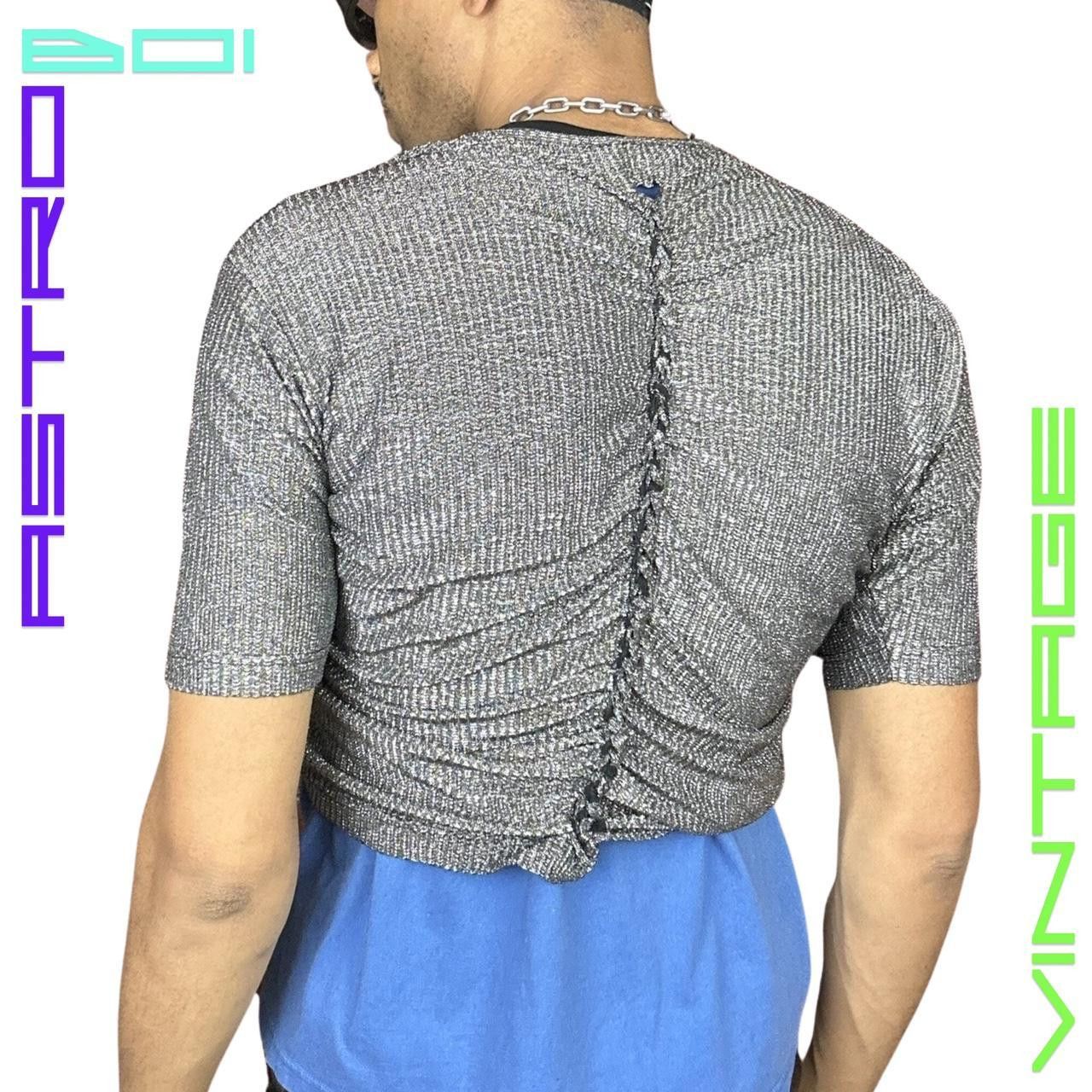 Other × Vintage ASTROBOI* CUSTOMIZED SHINING STAR 🌟 METALLIC CROP TOP _ XL Size US XL / EU 56 / 4 - 3 Thumbnail